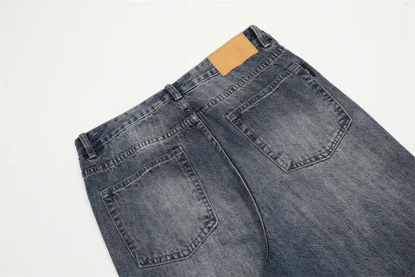Jean American high street retro washed distressed flared jeans Size US 32 / EU 48 - 4 Thumbnail