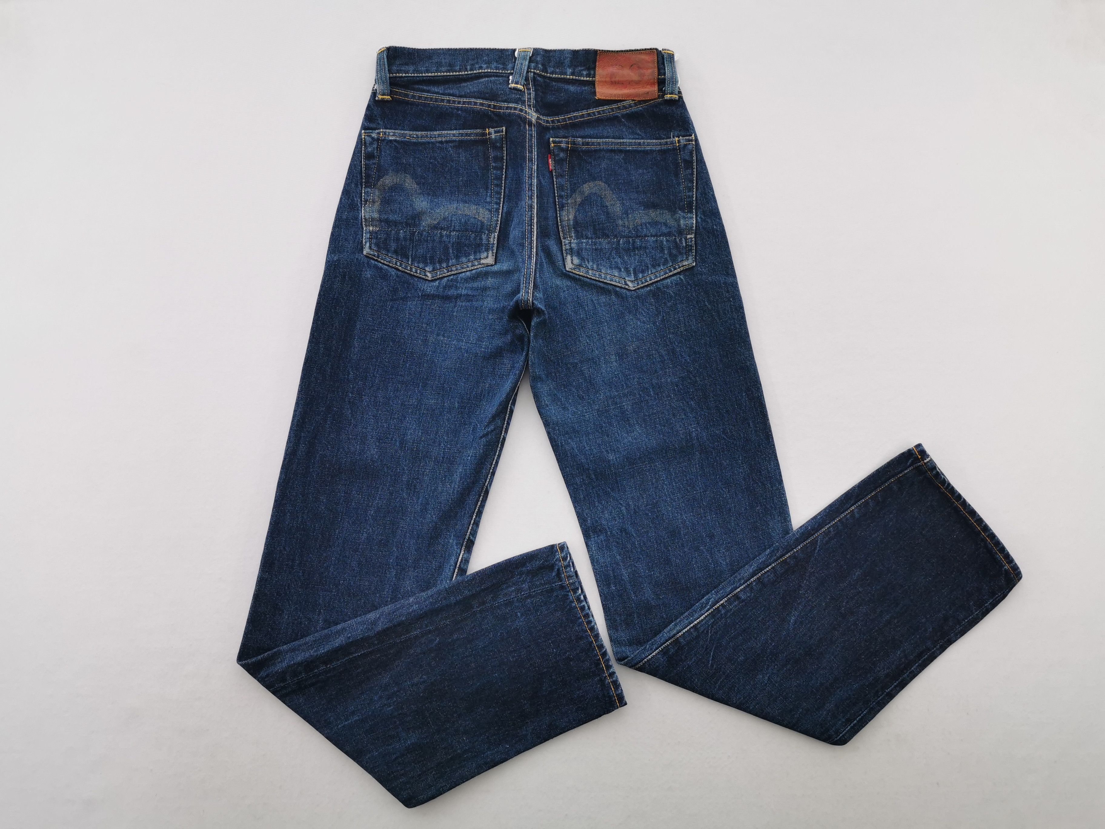 Vintage Vintage 90s Evis Lot 2501 Logo Selvedge Denim Size 28/26x35 Size US 28 / EU 44 - 5 Thumbnail