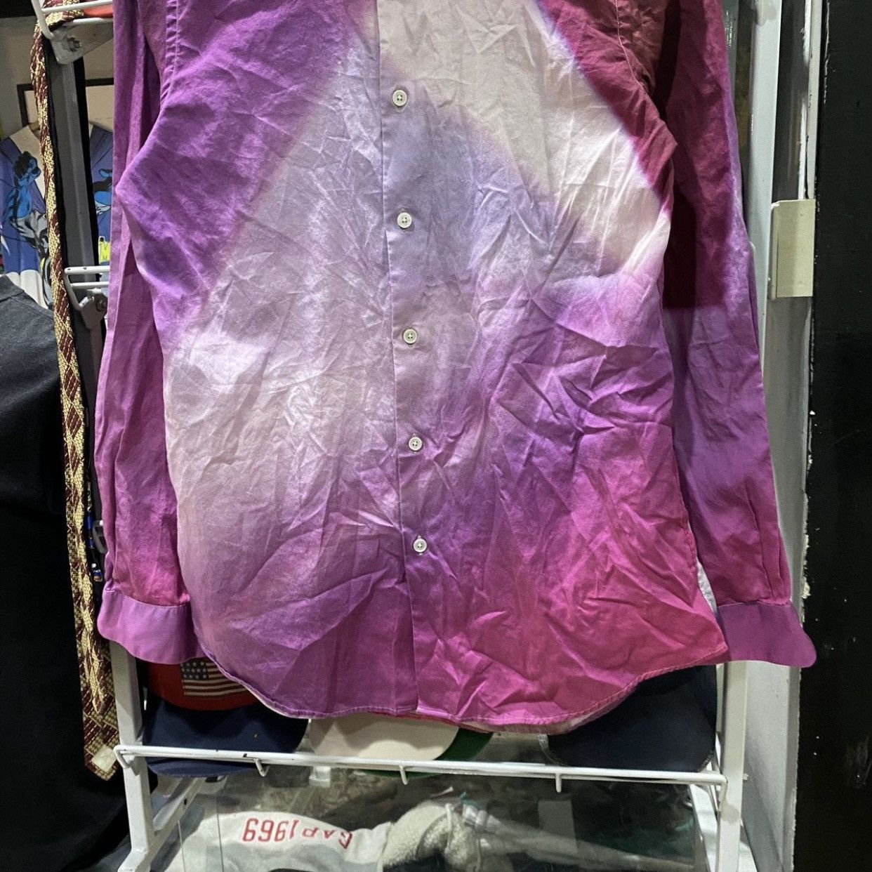 Paul Smith Paul Smith Gradient Ombre Graphic Long Sleeve Shirt Pink Size US L / EU 52-54 / 3 - 4 Thumbnail