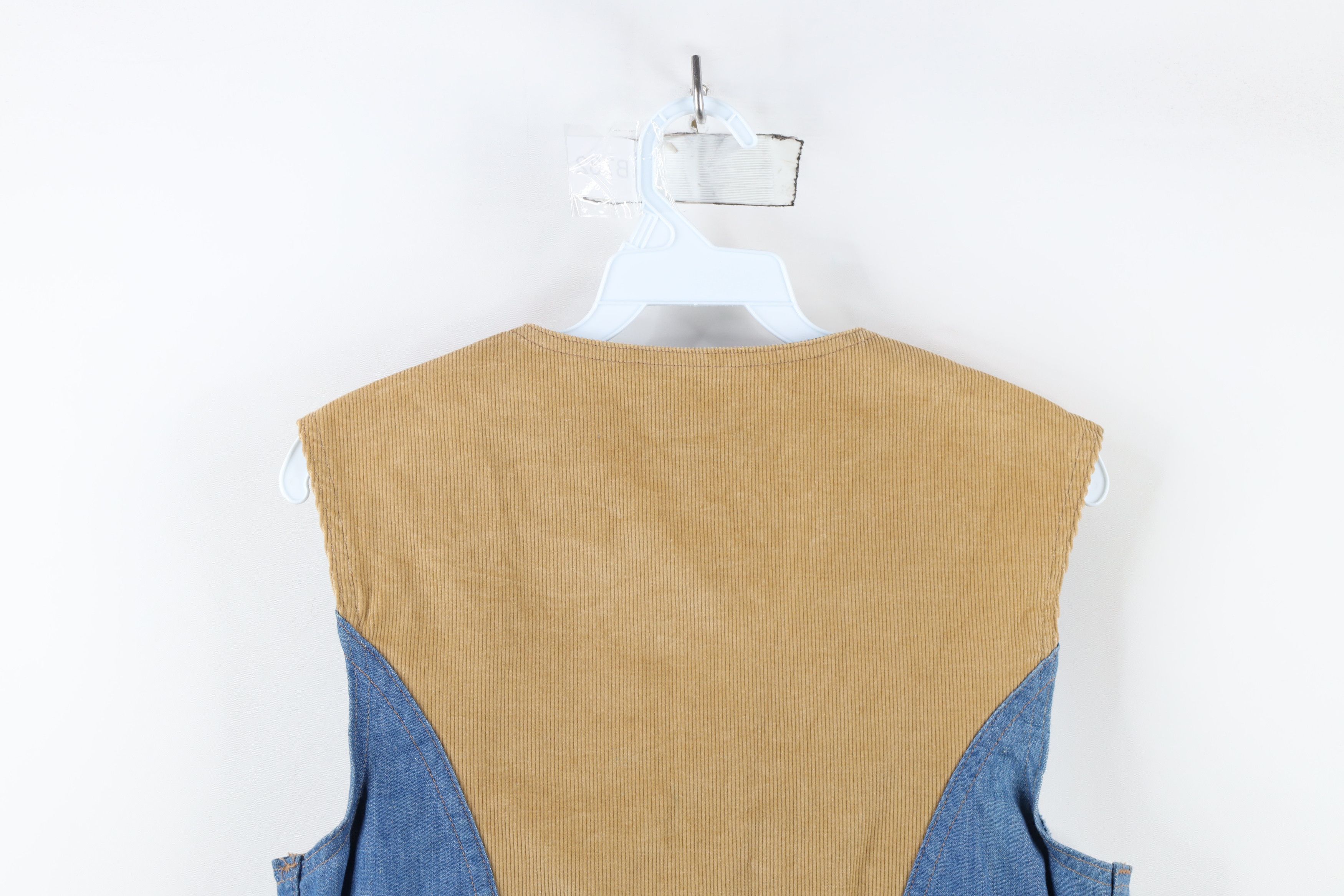 Vintage Vintage 70s Streetwear Corduroy Jean Vest Jacket Blue USA Size US XS / EU 42 / 0 - 14 Thumbnail