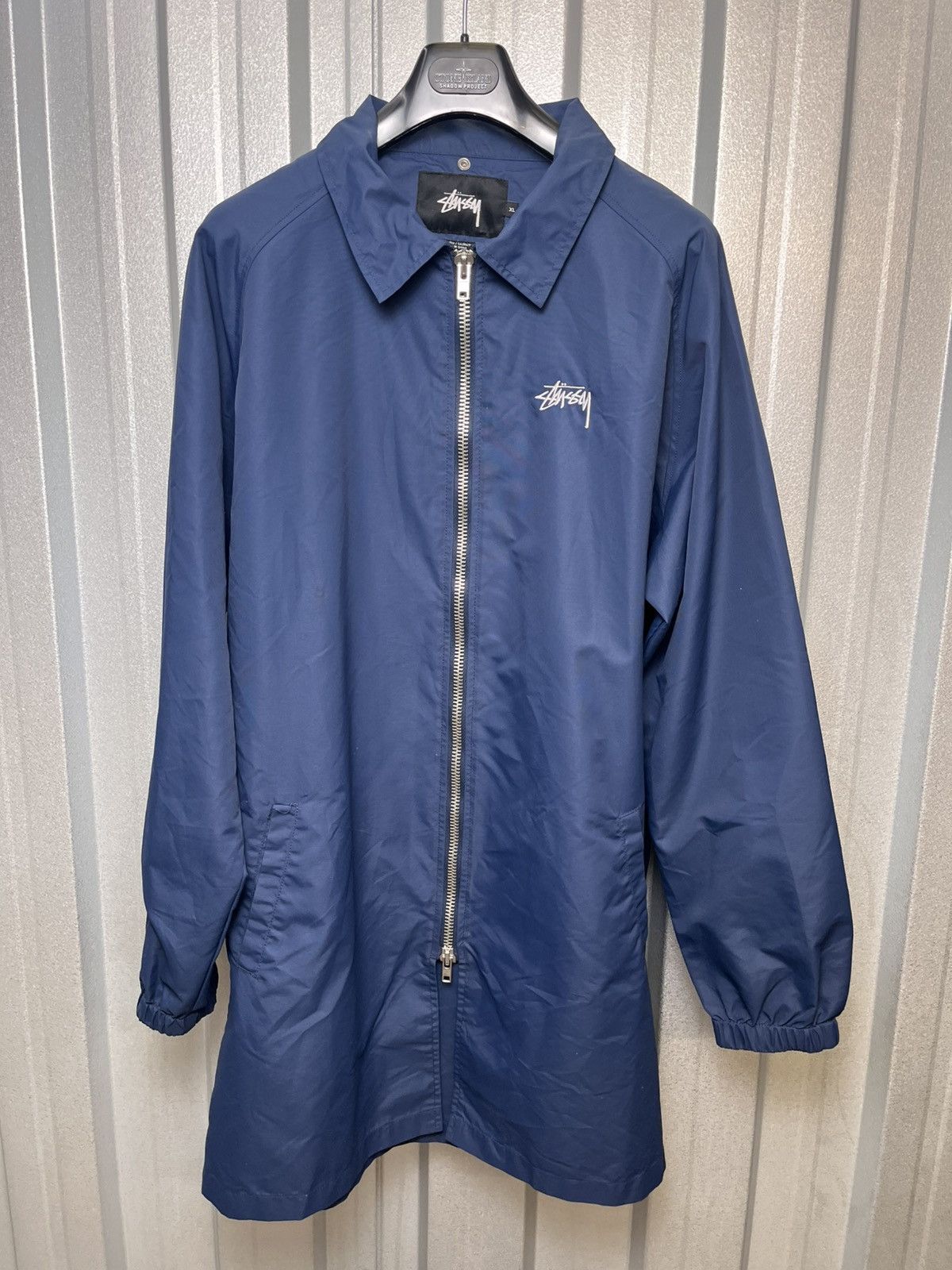 Stussy Stussy Navy Nylon Full-Zip Jacket XL w/ Detachable Hood Size US XL / EU 56 / 4 - 3 Thumbnail