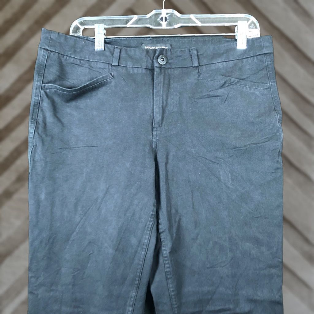 Banana Republic Banana Republic Womens Pants Black Mid Rise Chino Straight Capri Stretch 10 Size 24" / US 00 / IT 34 - 1 Thumbnail