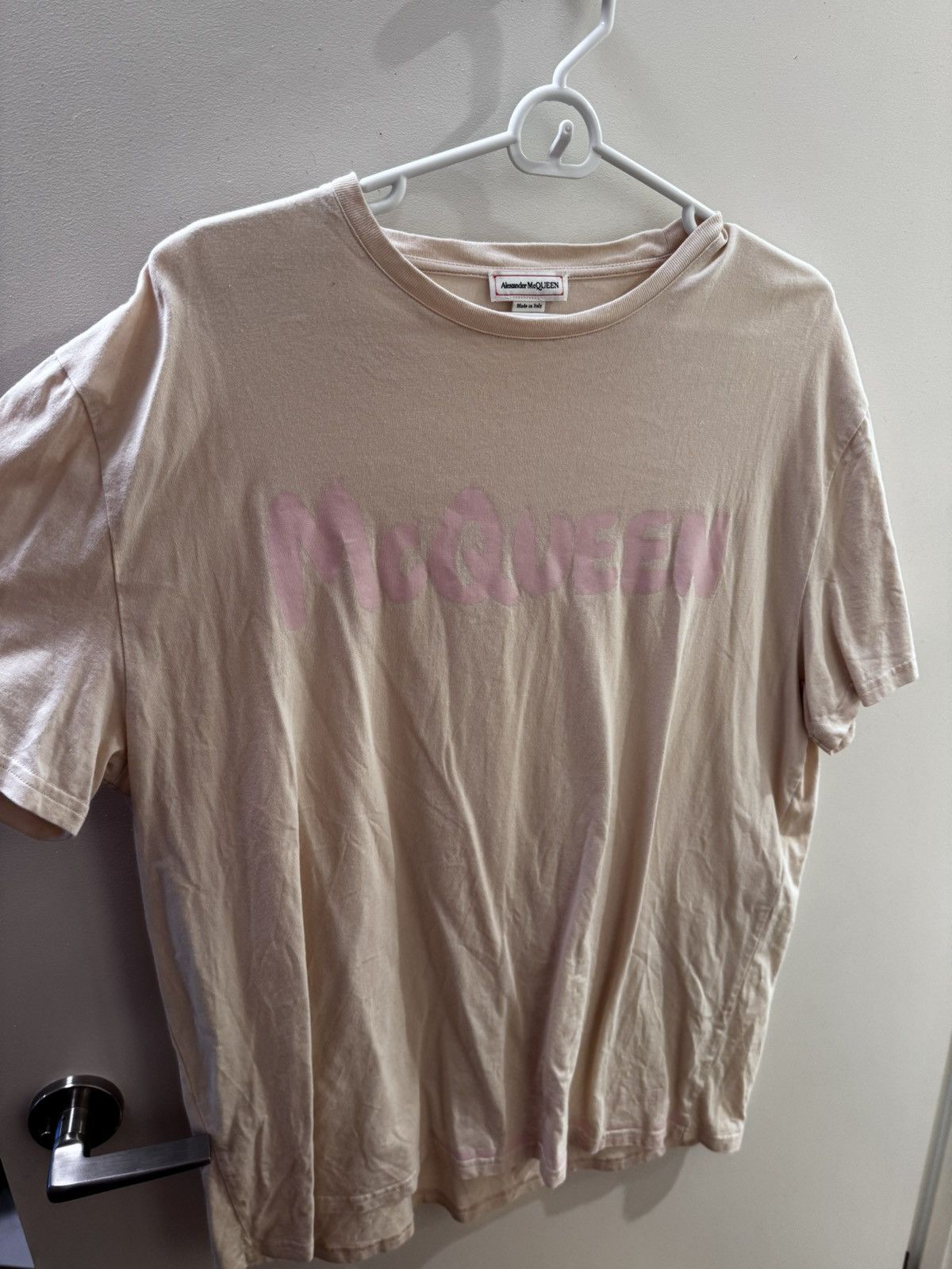 Alexander McQueen Light Pink McQueen Tee Shirt Size US L / EU 52-54 / 3 - 1 Thumbnail