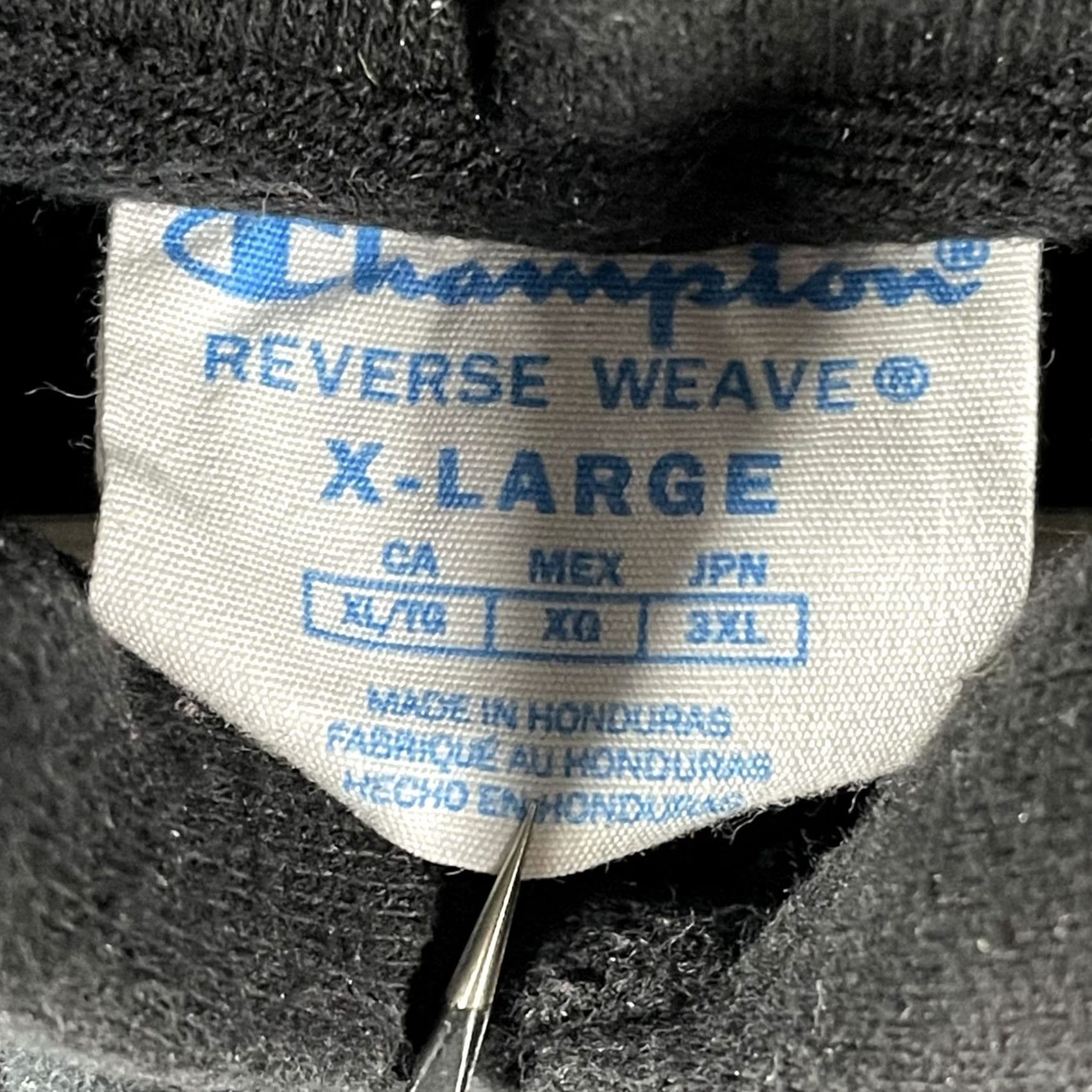 Champion Champion Hoodie Mens XL Black Reverse Weave CHAMPION Spellout Graphic Pullover Size US XL / EU 56 / 4 - 7 Thumbnail