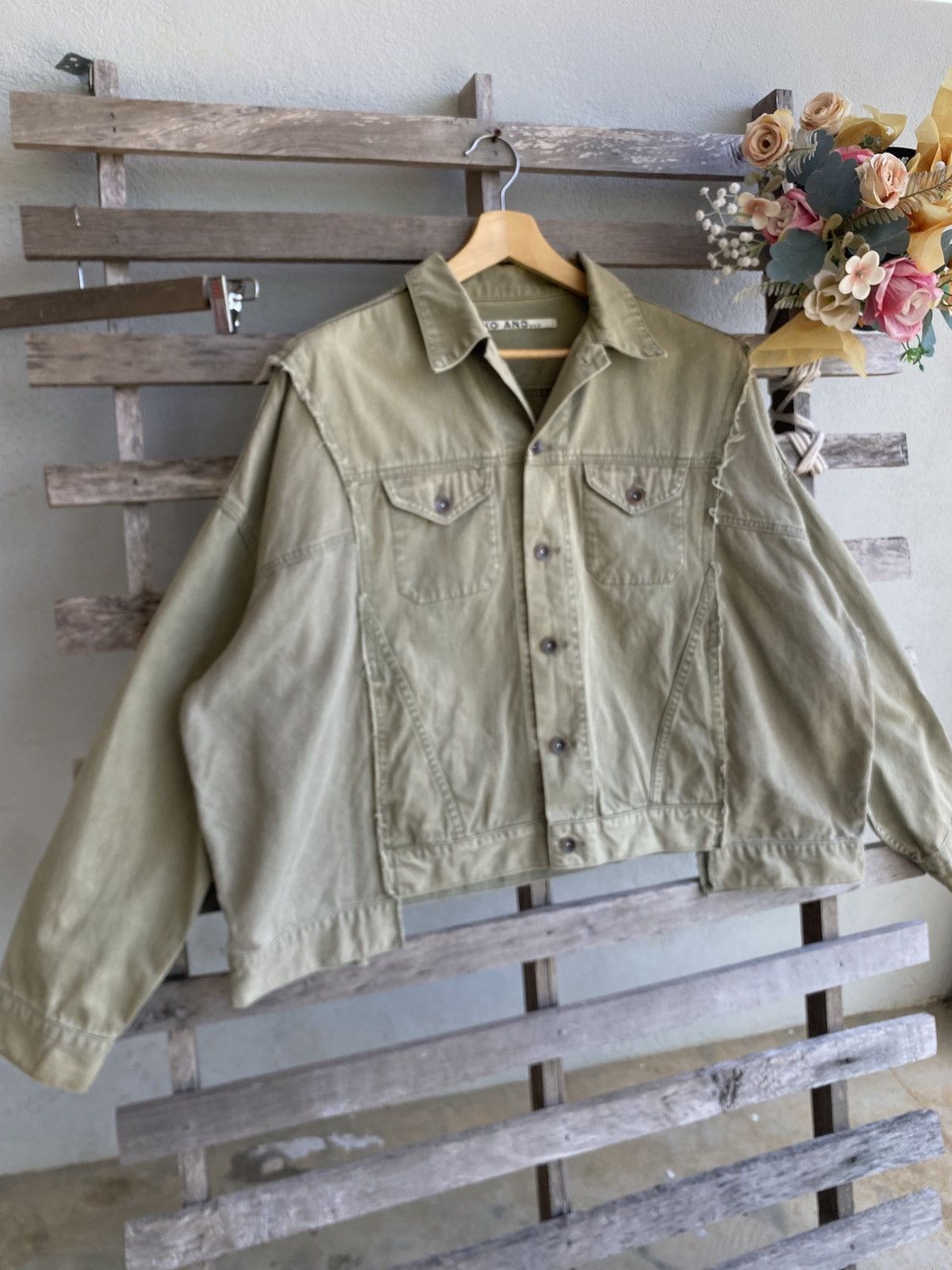 Japanese Brand Niko and…Distressed trucker jacket look like margiela design Size US XL / EU 56 / 4 - 1 Thumbnail