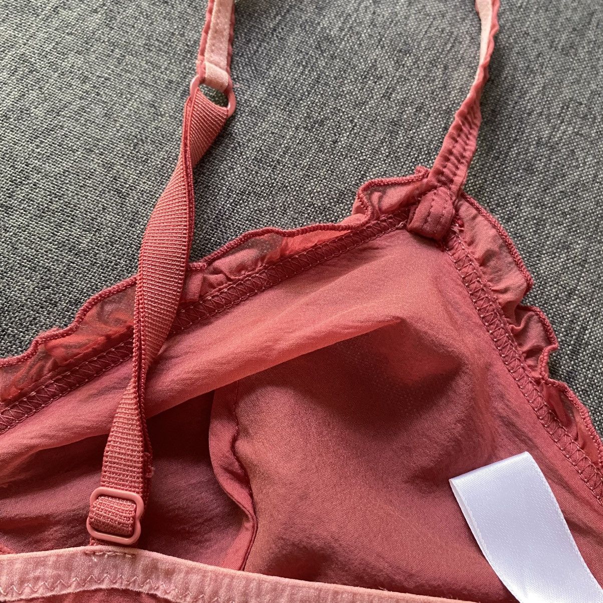 Miu Miu MIU MIU Red Satin Bra Size ONE SIZE - 7 Thumbnail