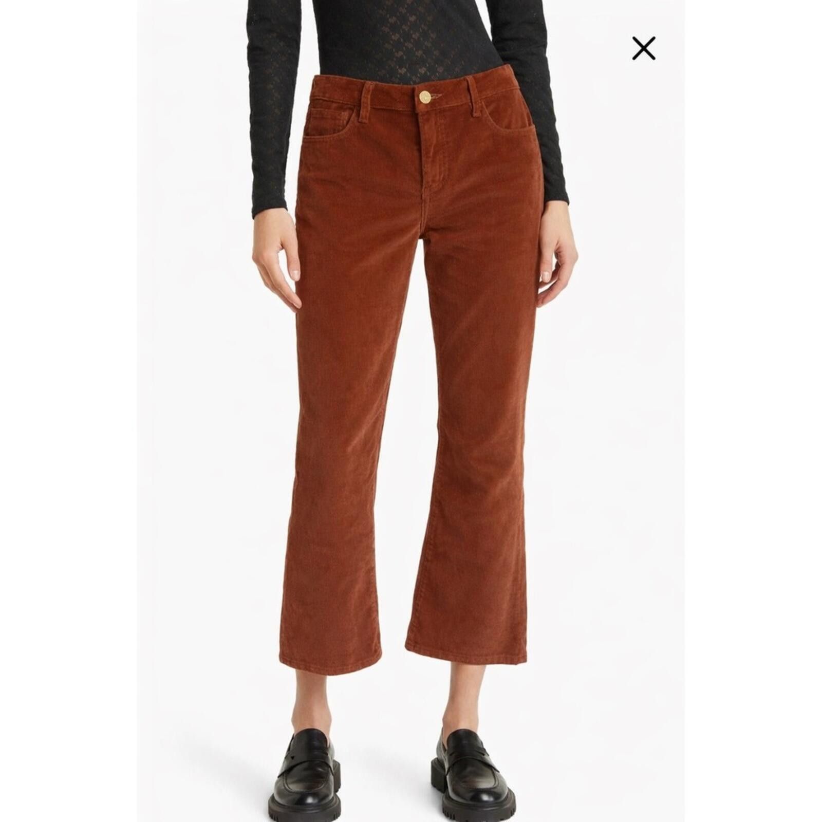 Frame FRAME Le Crop Mini Boot Corduroy 30 Mid Rise Flare Cropped Size 30" / US 8 / IT 44 - 1 Thumbnail