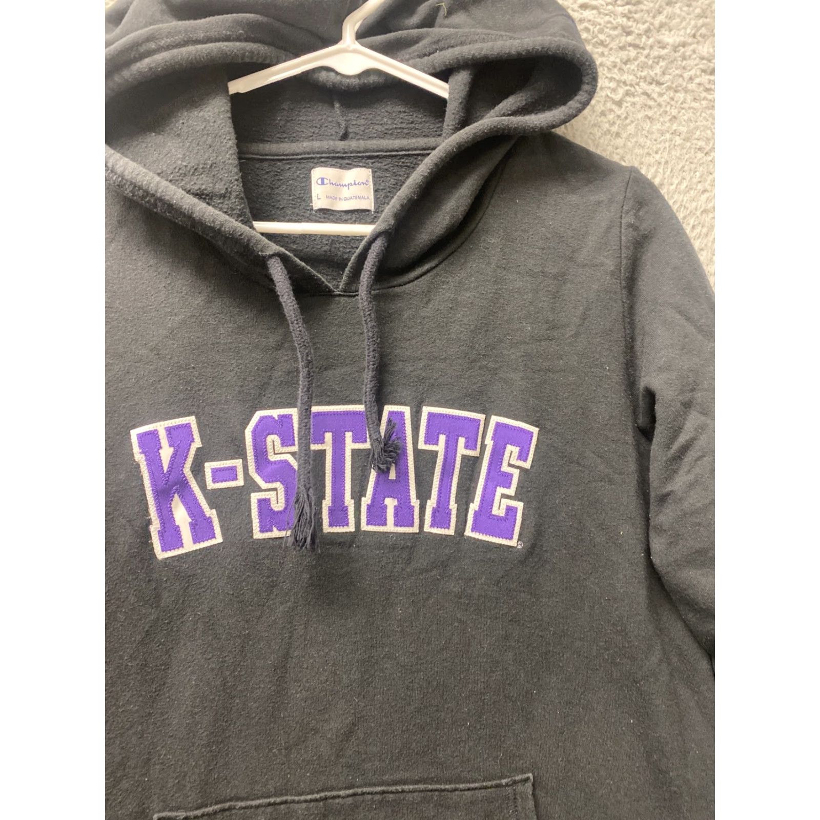 Champion Champion Hoodie Girls L Black Embroidered K-State Wildcats Sweatshirt Pullover Girls Size US L / EU 52-54 / 3 - 2 Thumbnail