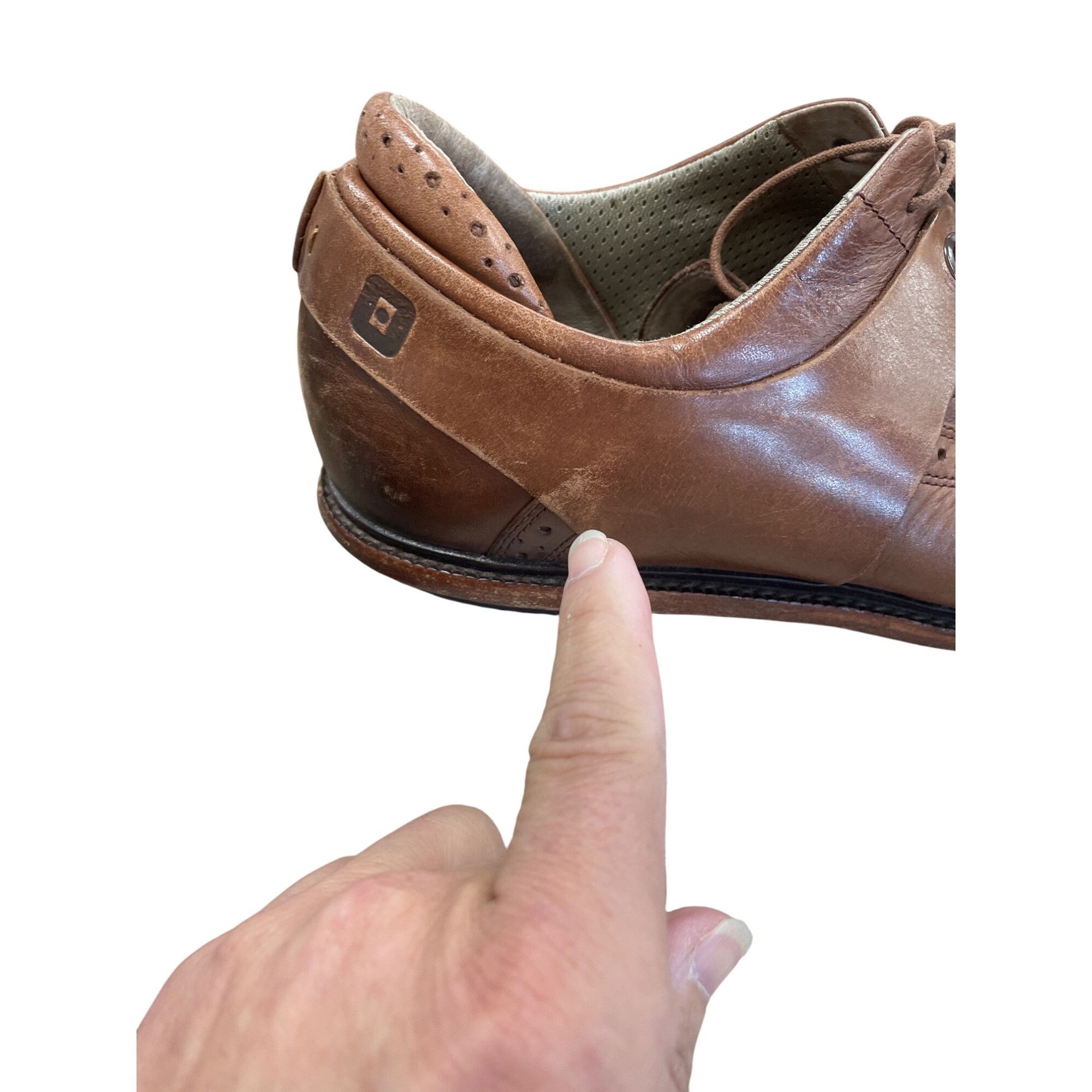 TSUBO Tsubo Mens Brown Leather Cap Toe Oxford Dress Shoes Size 12 Size US 12 / EU 45 - 11 Thumbnail