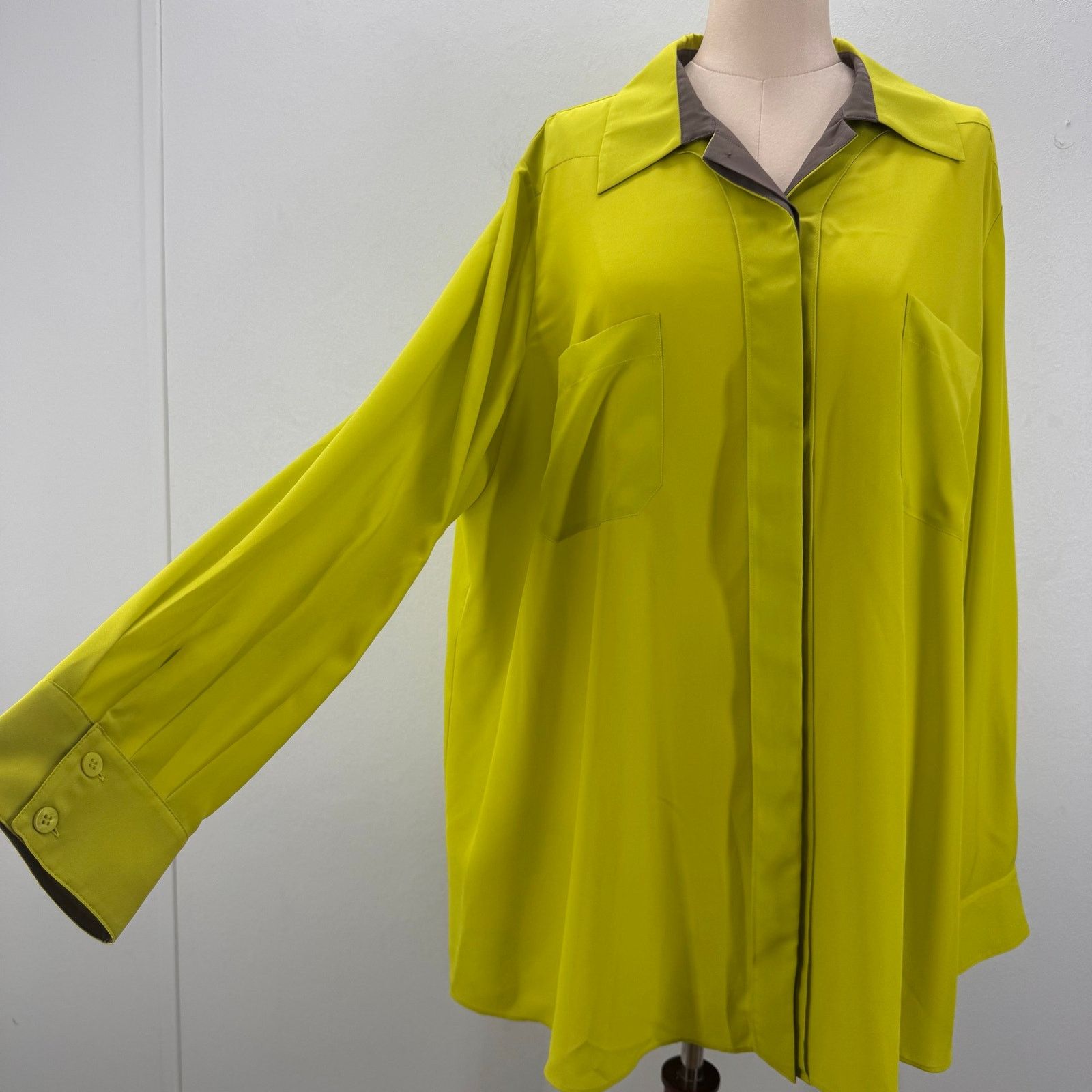 Marina Rinaldi Marina Rinaldi Bahamas Button Up Shirt Yellow US 24 Travel Size 4XL / US 24-26 - 1 Thumbnail
