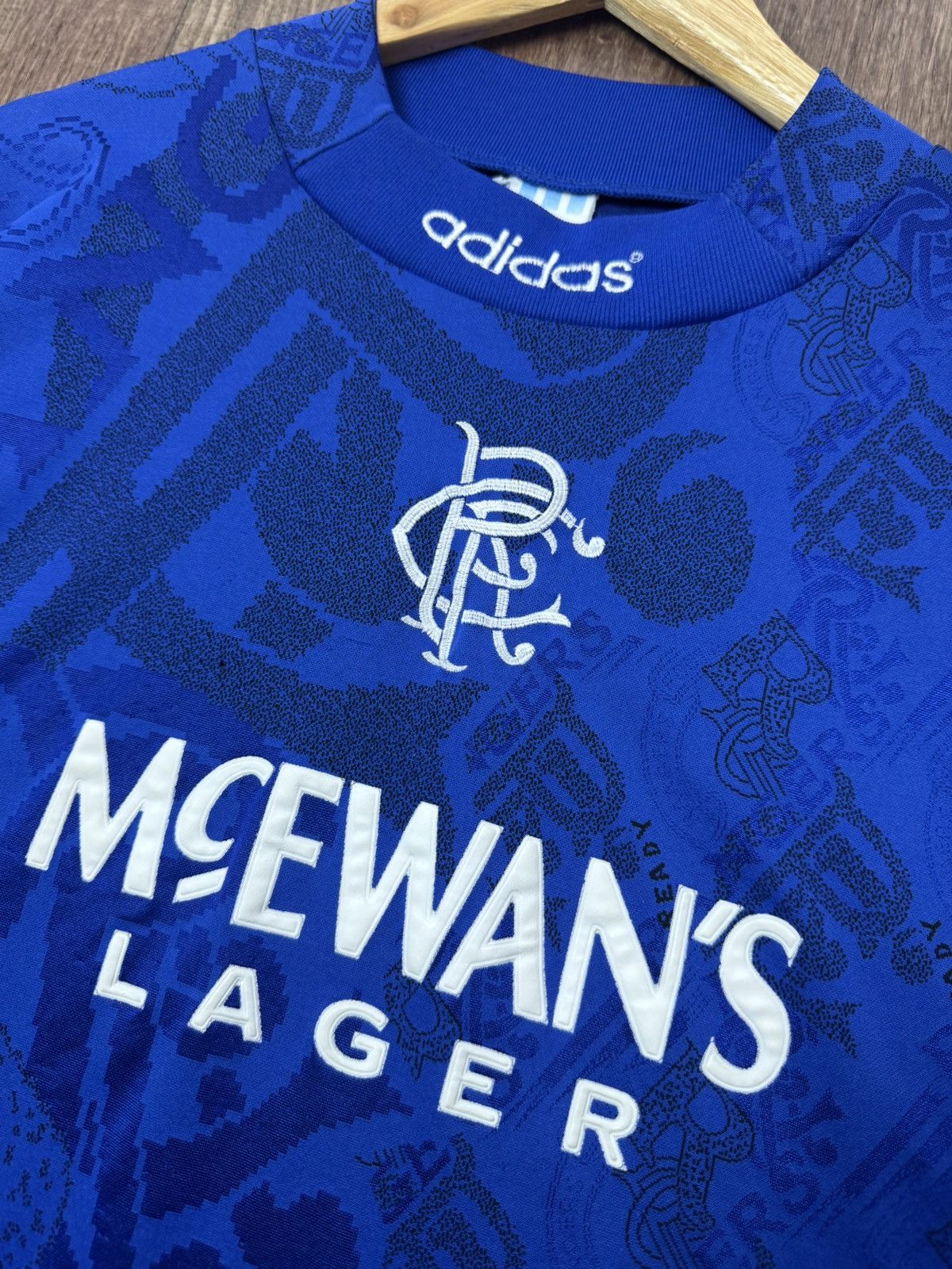 Adidas VINTAGE RARE ADIDAS RANGERS 94-96 HOME FOOTBALL JERSEY Size US XL / EU 56 / 4 - 4 Thumbnail