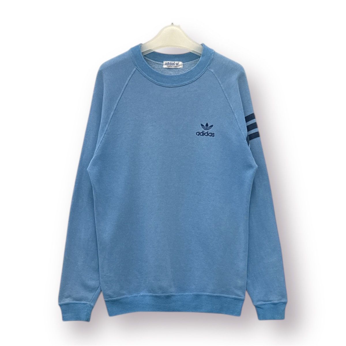 Adidas 🔥Vtg Japan 90's Adidas Trefoil Distressed Sweatshirt Size US S / EU 44-46 / 1 - 1 Thumbnail