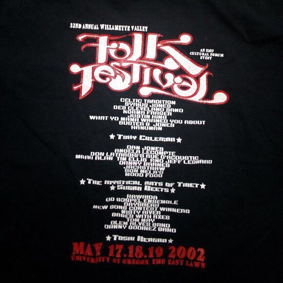 Band Tees × Vintage Vintage Willamette Valley Folk Festival Long Sleeve T-Shirt Size US L / EU 52-54 / 3 - 7 Thumbnail