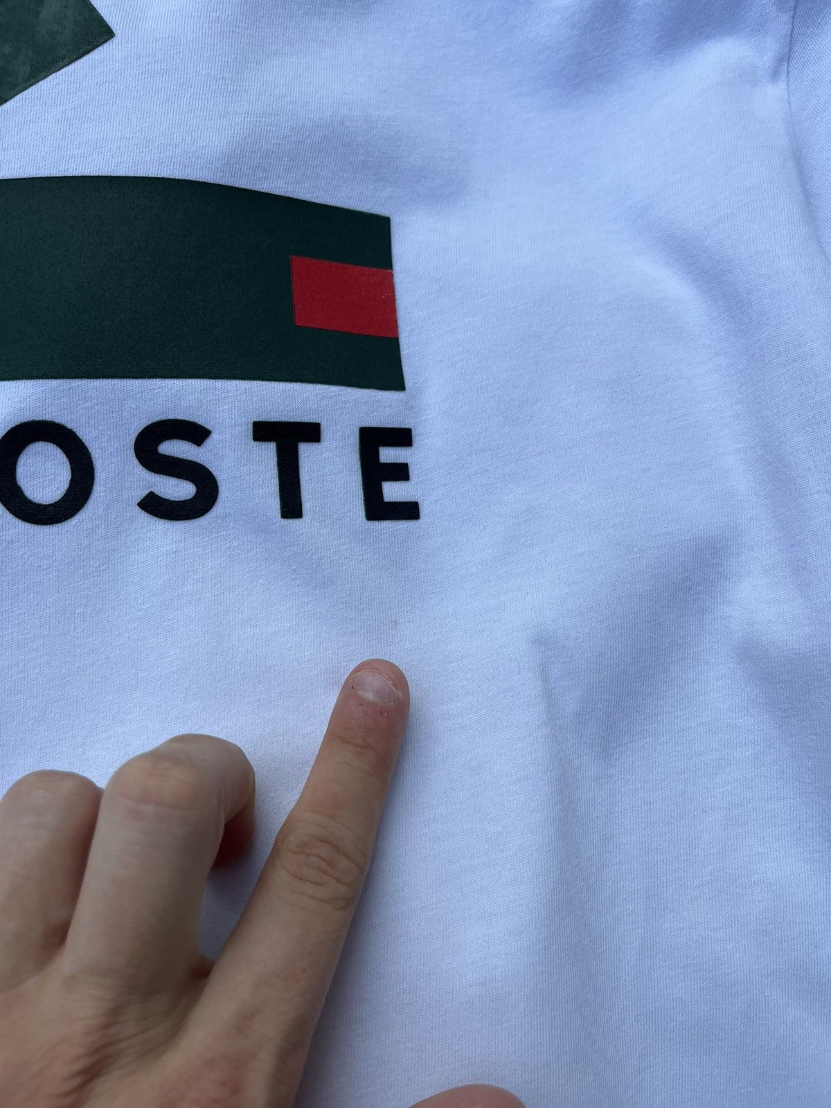 Lacoste × Vintage Vintage Lacoste funny block big logo y2k pixel tee t-shirt Size US S / EU 44-46 / 1 - 11 Thumbnail