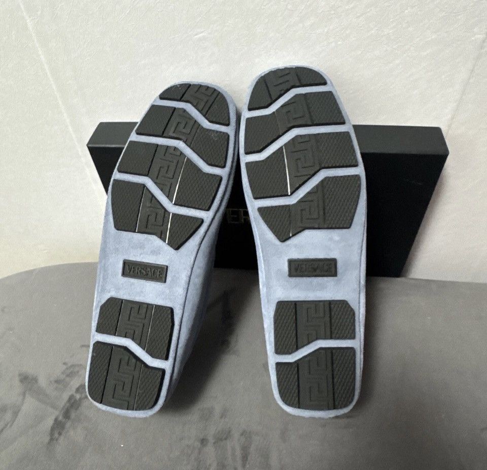 Versace New Versace Villa Suede Driving Greca Shoes Loafers $775 Size US 12 / EU 45 - 3 Thumbnail