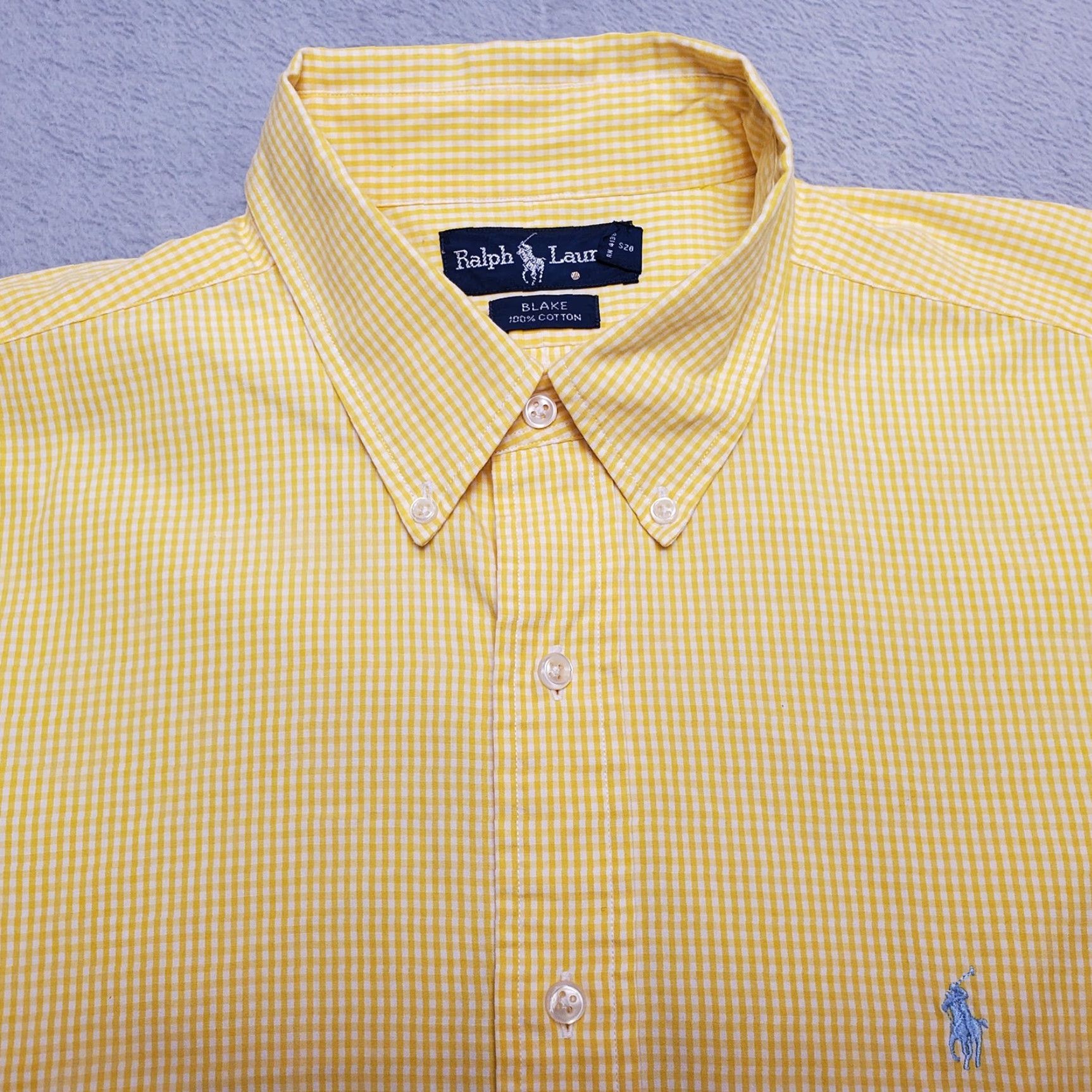 Ralph Lauren Ralph Lauren Blake Shirt Mens XL Yellow Check Long Sleeve Teal Pony Size US XL / EU 56 / 4 - 5 Thumbnail