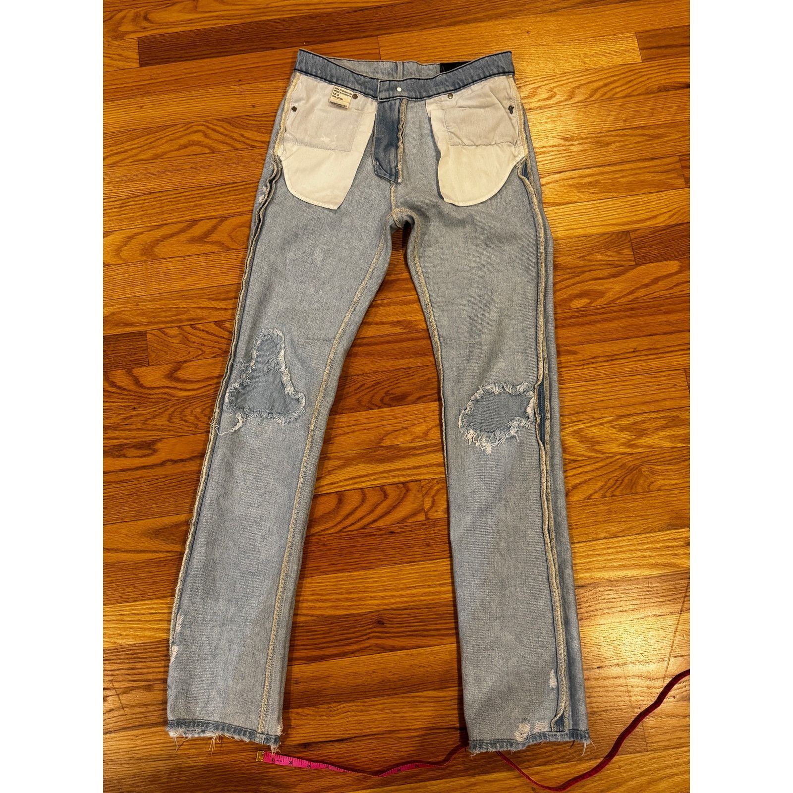 Rta RtA Denis Flared Jeans Laser Etched Japanese Dragon 28x32 Size US 28 / EU 44 - 10 Thumbnail