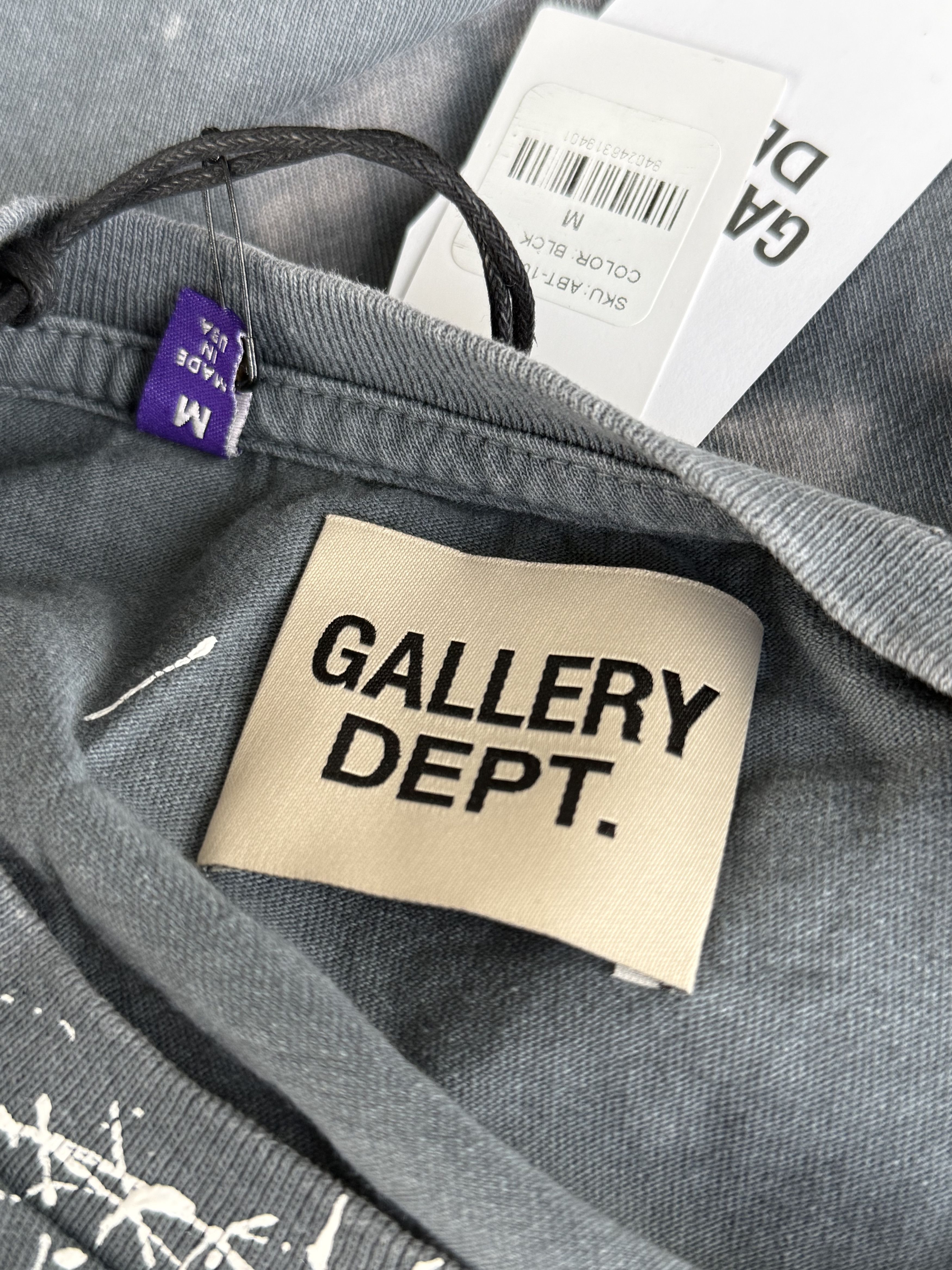 Gallery Dept. Bleached Black & White Abstract Paint Splatter T-Shirt Size US S / EU 44-46 / 1 - 3 Thumbnail