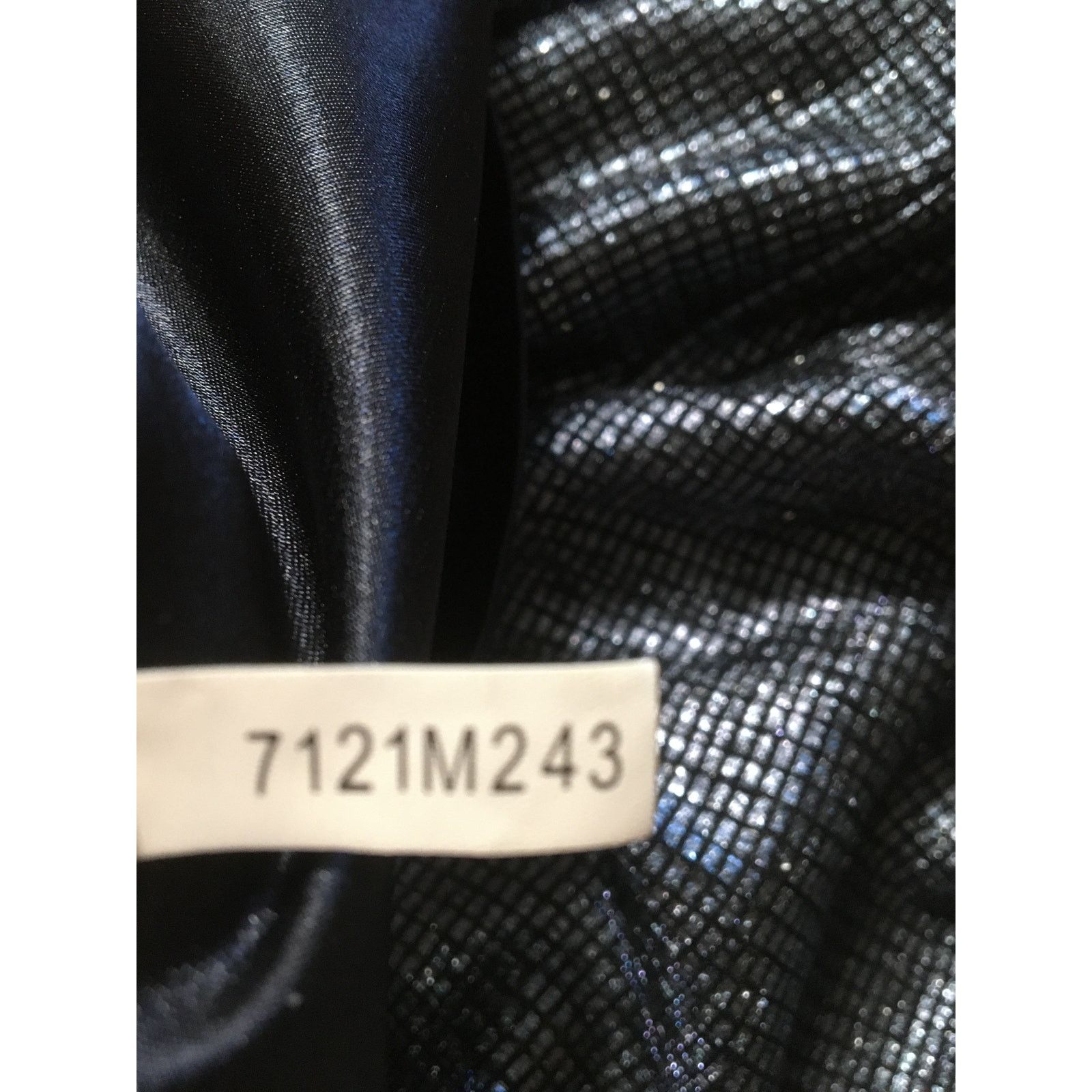 Other Tahari Author S Levine 12 Metallic Black & Blue Maxi Dress Size L / US 10 / IT 46 - 5 Thumbnail
