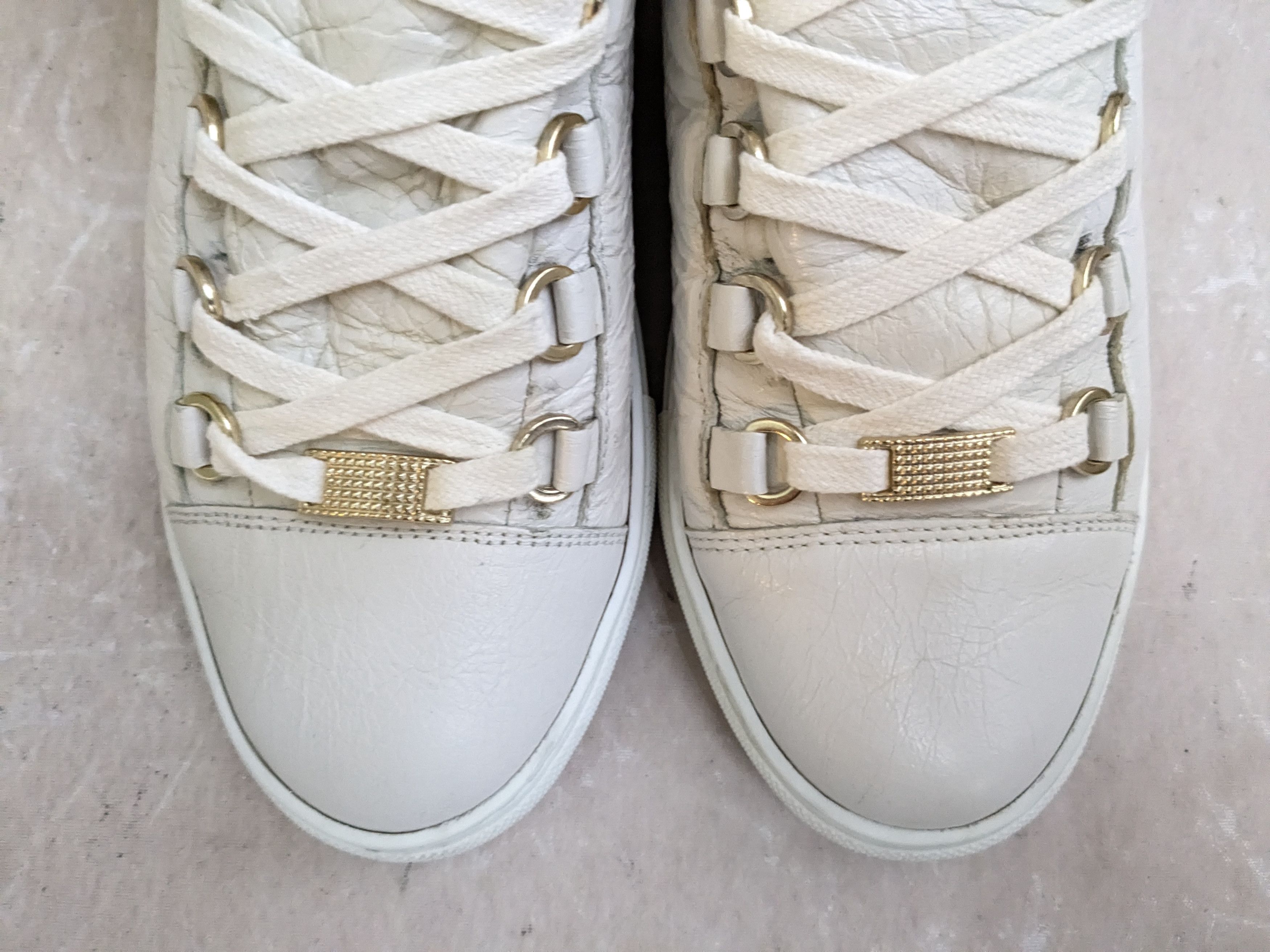 Balenciaga Balenciaga Arena White 7 Leather High Tops Lace Up Size US 7 / EU 40 - 3 Thumbnail