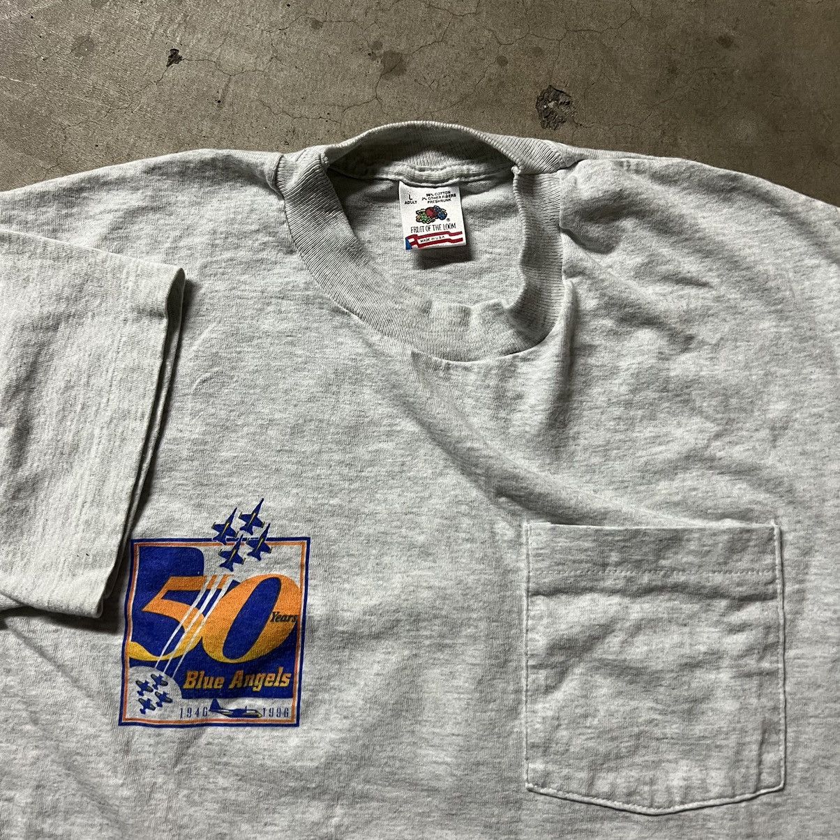 Vintage Vintage 1996 USAF 🇺🇸 50 Year Blue Angles Alpha Strike Shirt Size US L / EU 52-54 / 3 - 5 Thumbnail