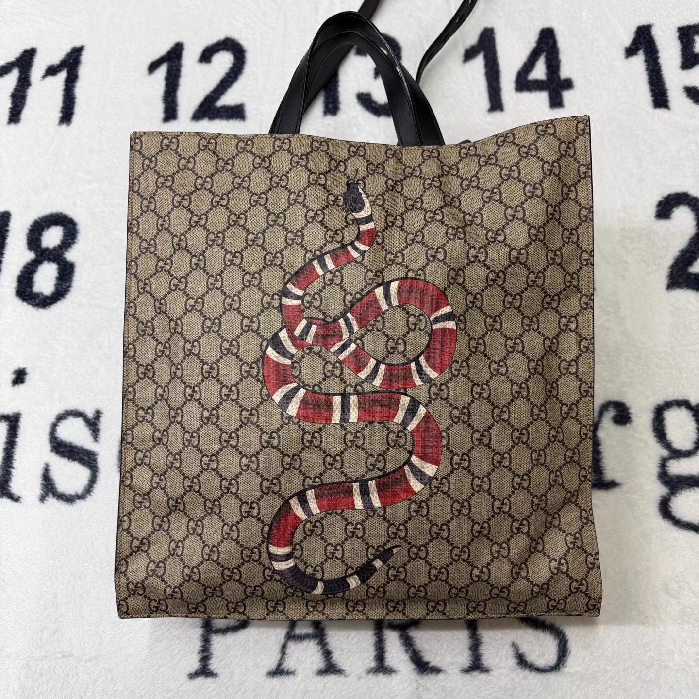 Gucci Multi-Pattern Snake Print Tote Bag Size ONE SIZE - 1 Thumbnail