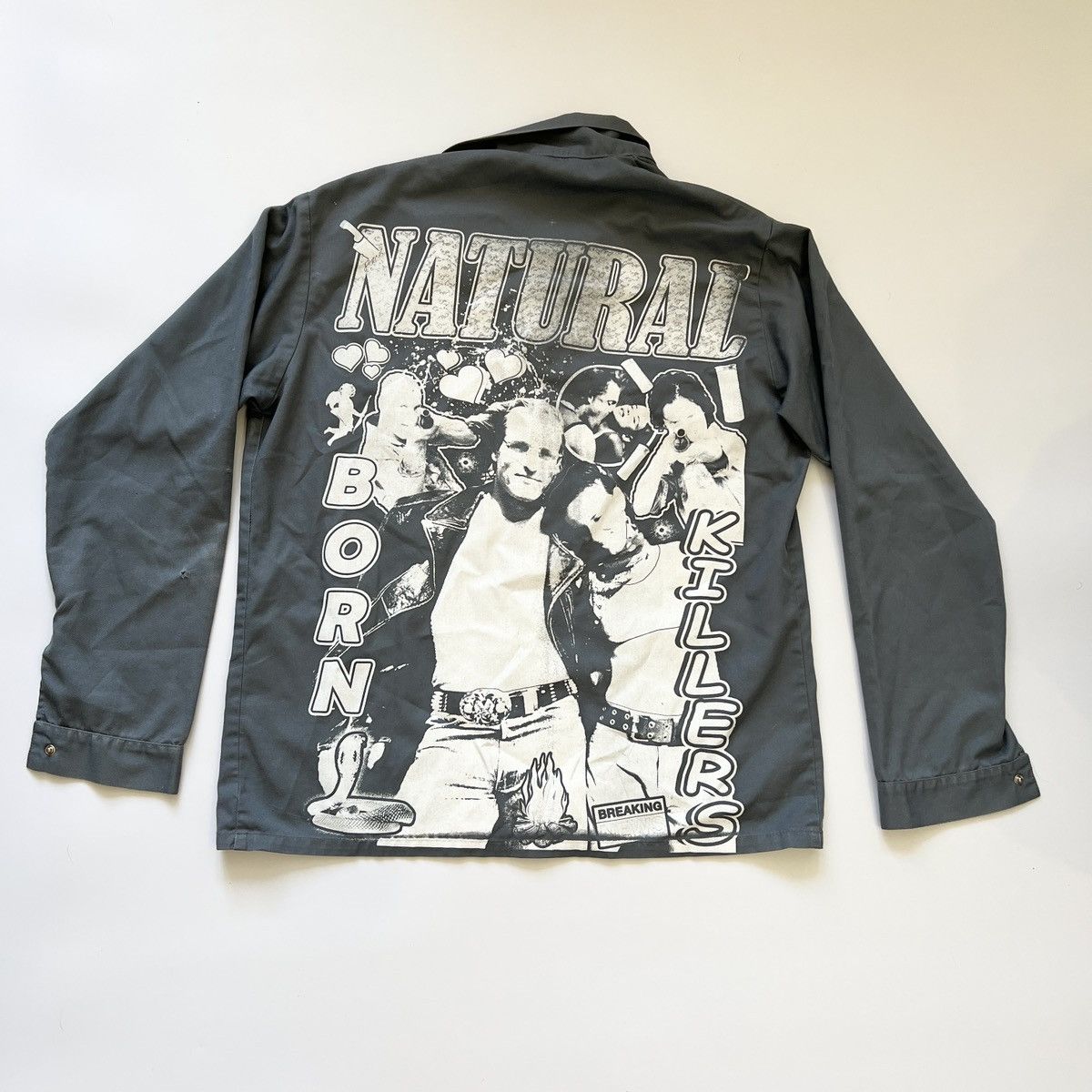 image of Hotnatural Born Killers Jacket Cape Movie Stone Usa Vintage in Grey, Men's (Size Large)