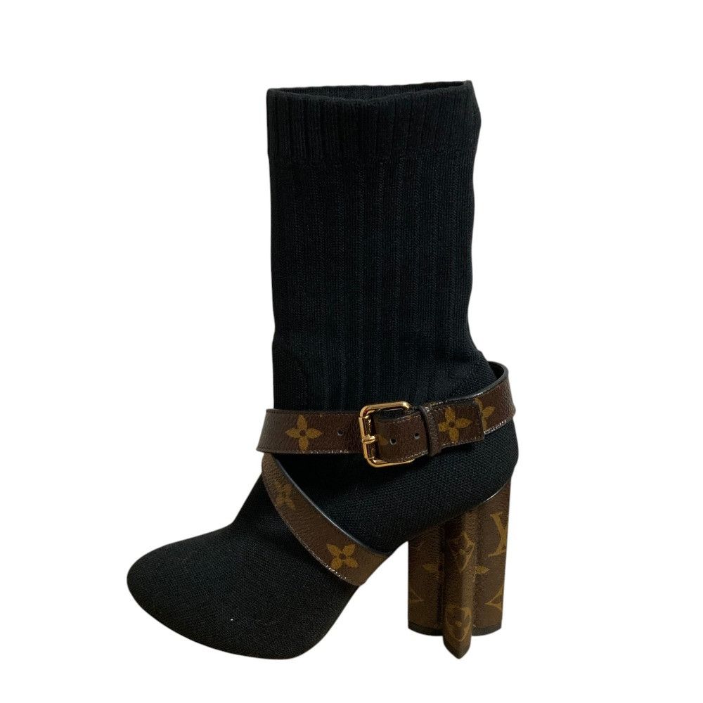 Louis Vuitton Louis Vuitton Louis Vuitton Silhouette Monogram Short Boots Textile Shoes DUTY FREE for USA Size ONE SIZE - 1 Thumbnail