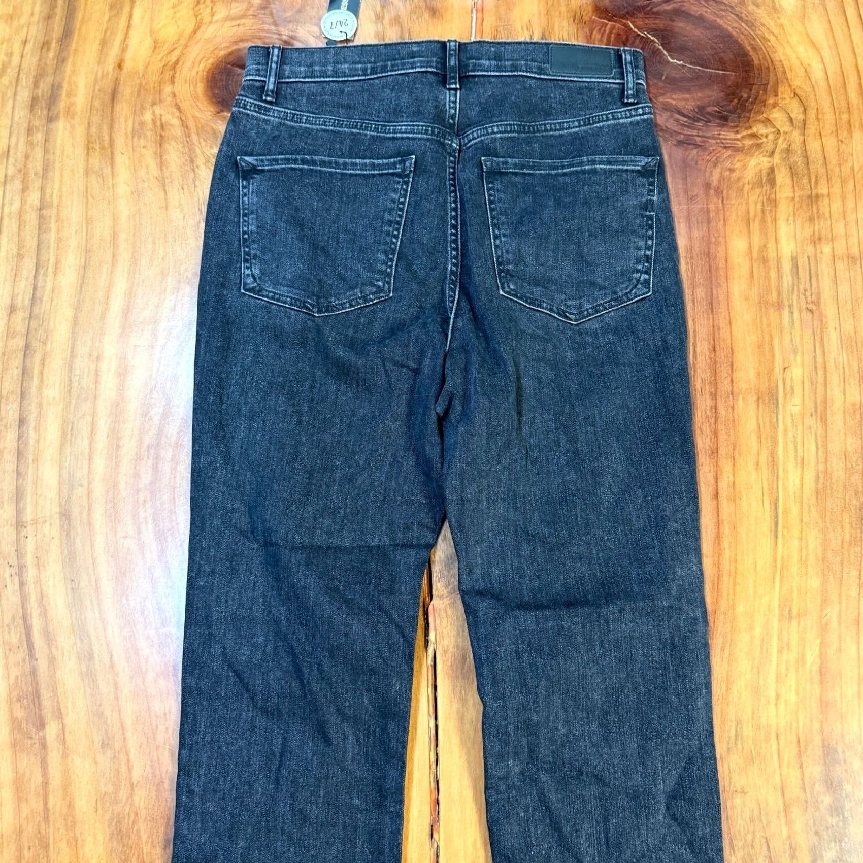 Express VINTAGE Express Jeans 8R Slim Ankle Straight Super High Rise Dark Denim 5-Pocket Womens 90s Rise >10.5in"} Size 30" / US 8 / IT 44 - 8 Thumbnail