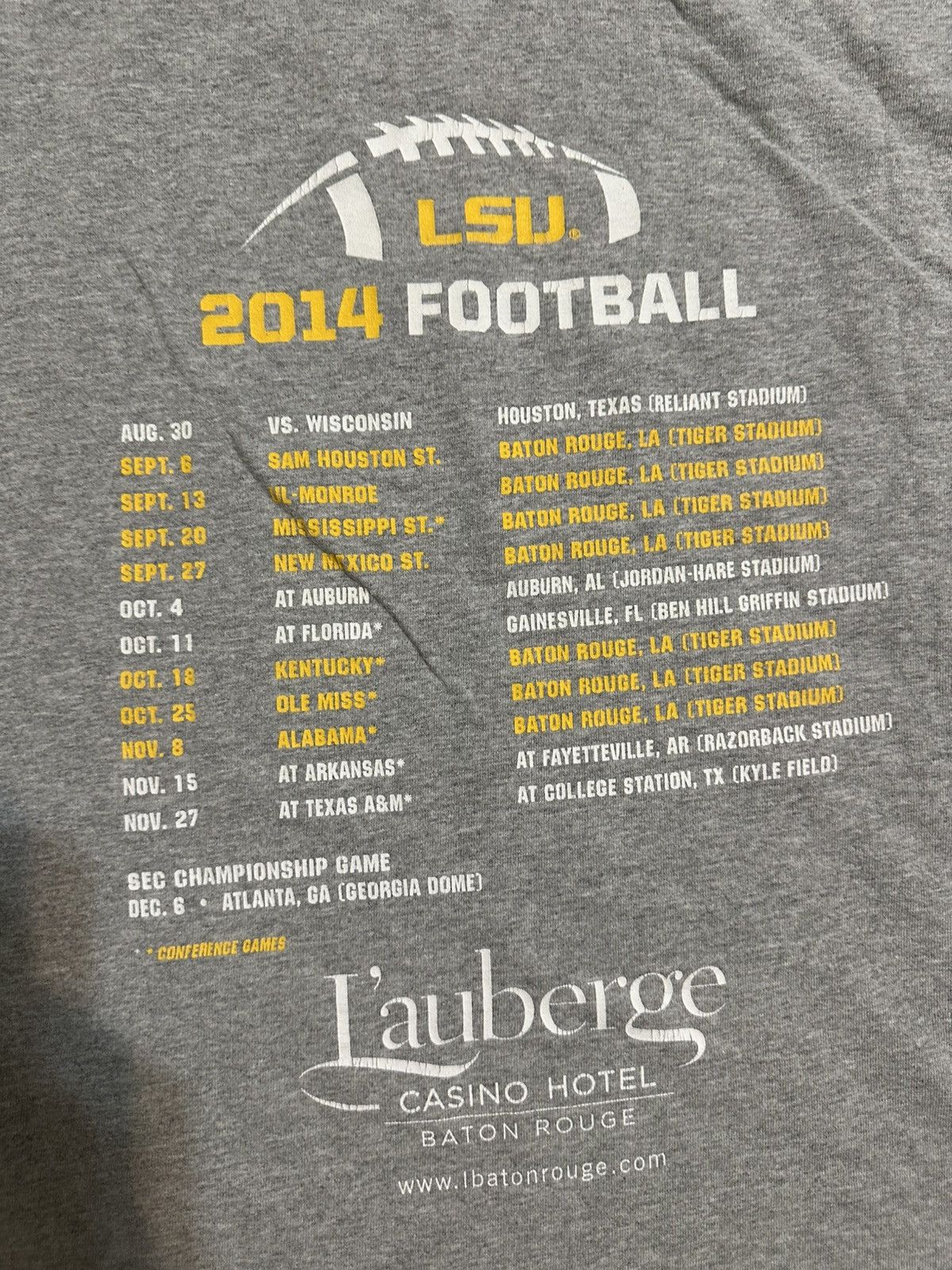 NCAA Vintage NCAA LSU tigers “2014” football shirt 00s size xl Size US XL / EU 56 / 4 - 7 Thumbnail