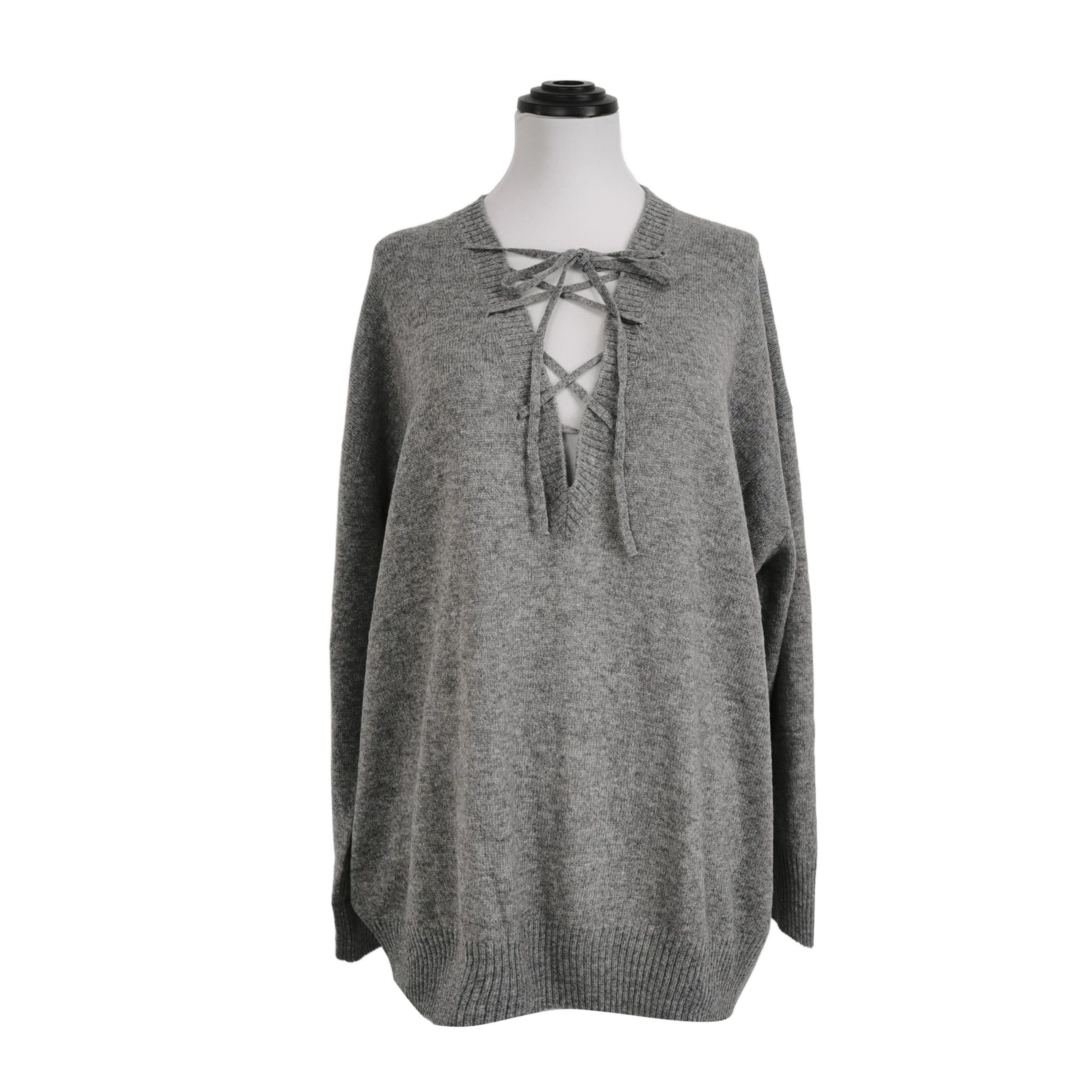 Prada Prada Gray Cashmere Long Sleeve Sweater - dmc Size L / US 10 / IT 46 - 1 Thumbnail