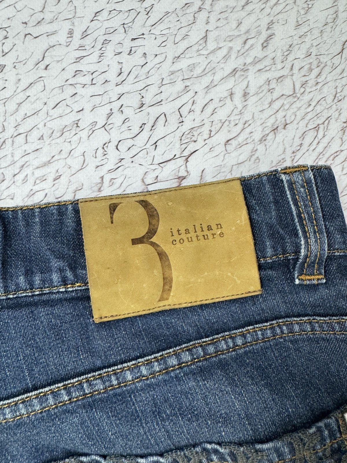 Billionaire Couture Billionaire Couture embroidered multilogo indigo jeans Size US 34 / EU 50 - 9 Thumbnail