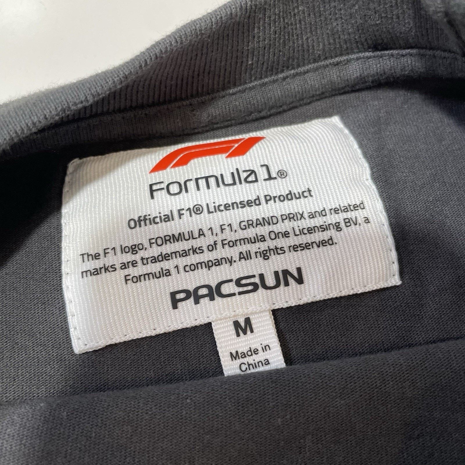 Pacsun Formula 1 Men’s Dark Gray T Shirt PacSun Millennial Racer Size US M / EU 48-50 / 2 - 4 Thumbnail