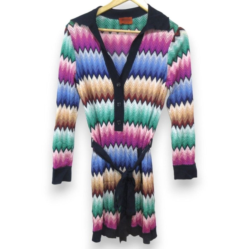 Other Other Missoni Chevron Stripe Knit Dress Cotton Dresses Size ONE SIZE - 1 Thumbnail