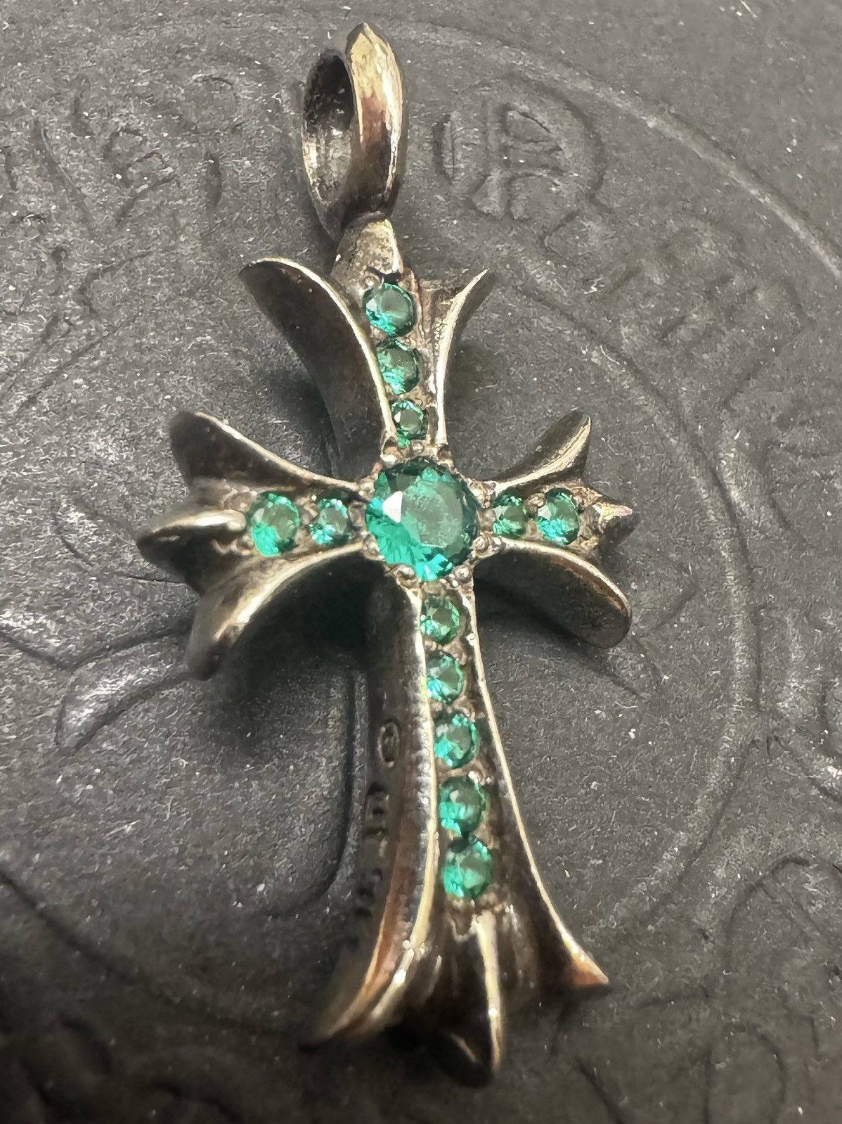 Chrome Hearts Chrome Hearts Emerald Tiny Cross Pendant Size ONE SIZE - 2 Thumbnail