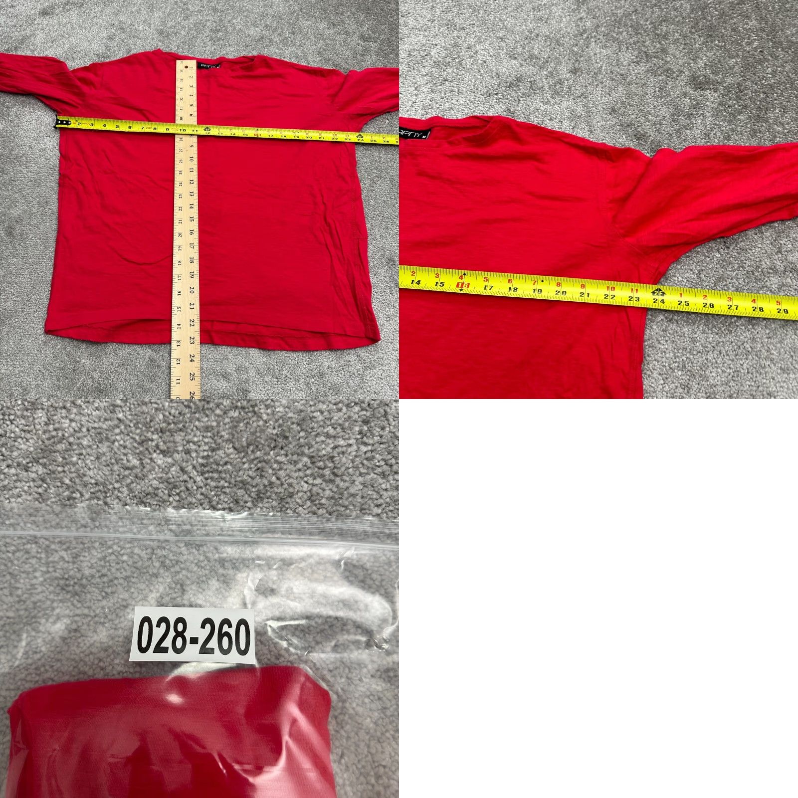 Vintage AP.NY Long Sleeve T-Shirt Womens Medium Red Round Neck 100% Cotton Casual Tee Size M / US 6-8 / IT 42-44 - 8 Thumbnail