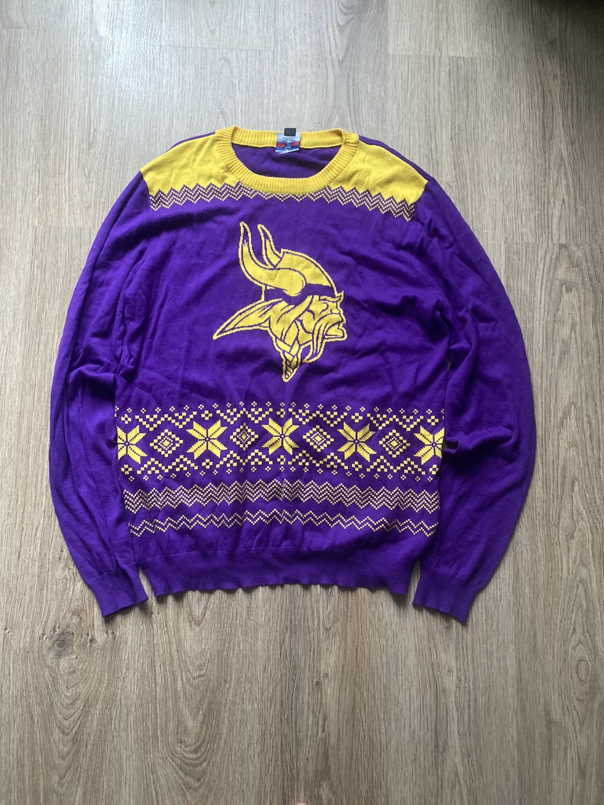NFL × Vintage Vintage Minnesota Vikings light Sweater size L Size US L / EU 52-54 / 3 - 1 Thumbnail