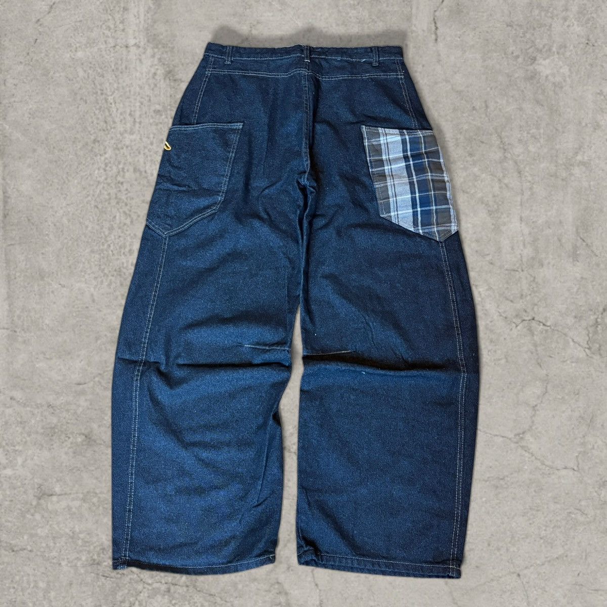 Japanese Brand Cool wide skater Japanese style jeans in navy blue. Size L Size US 34 / EU 50 - 5 Thumbnail