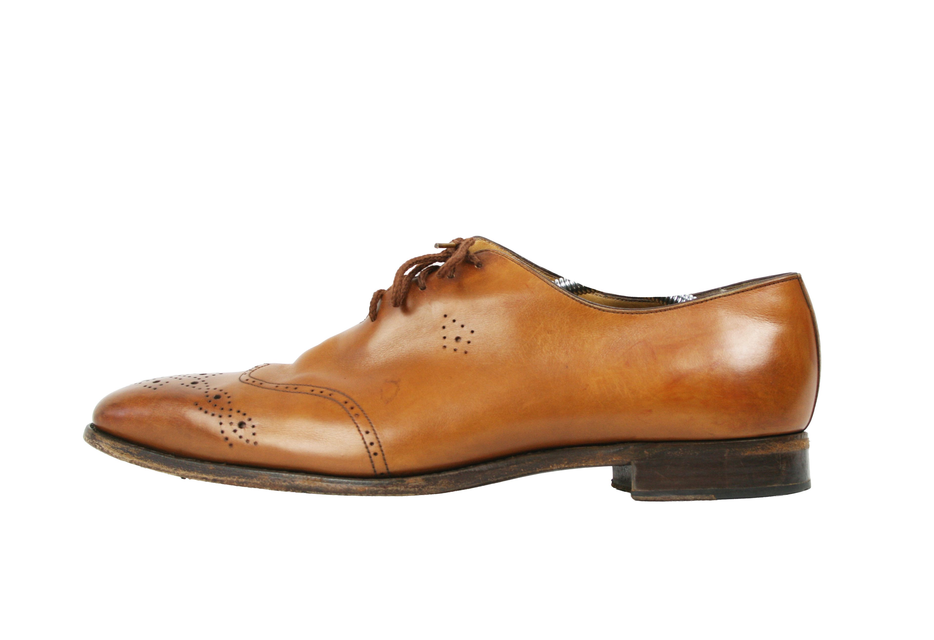 Carlos Santos Santiago Perforated Oxford Shoes Size US 12 / EU 45 - 2 Thumbnail