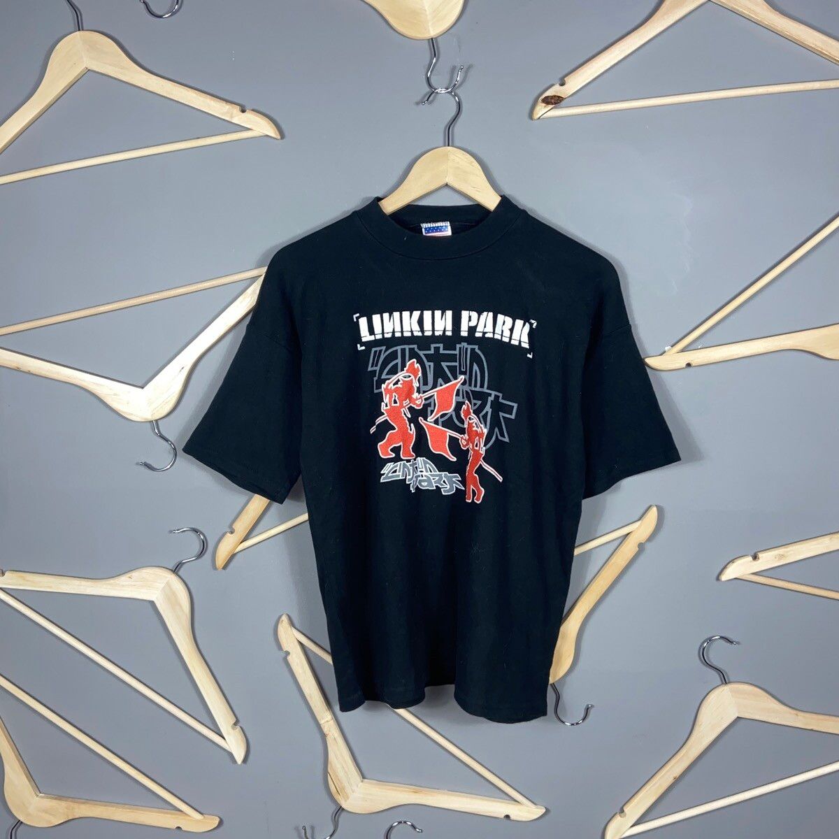 Pre-owned Band Tees X Vintage 2002 Linkin Park Band Graphic T-shirt In Black