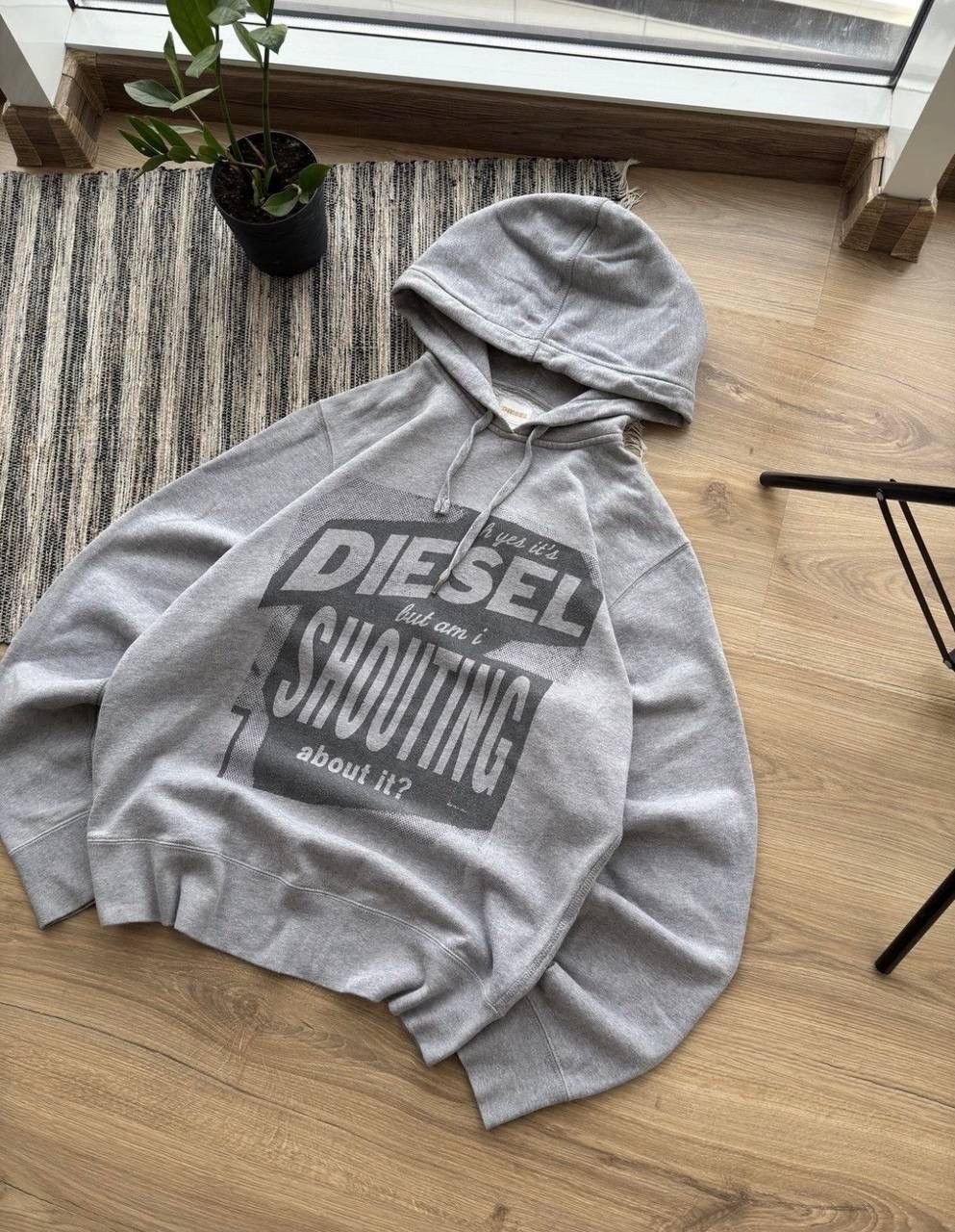 Diesel × Vintage Vintage Diesel Big Double logo Y2K Hoodie Size US XL / EU 56 / 4 - 4 Thumbnail
