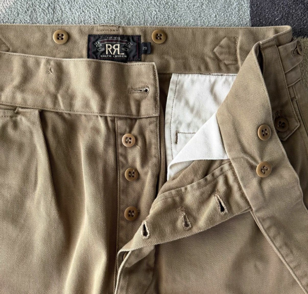 RRL Ralph Lauren RRL Ralph Lauren Double RL Khaki Military Pants K22 Size US 29 - 3 Thumbnail