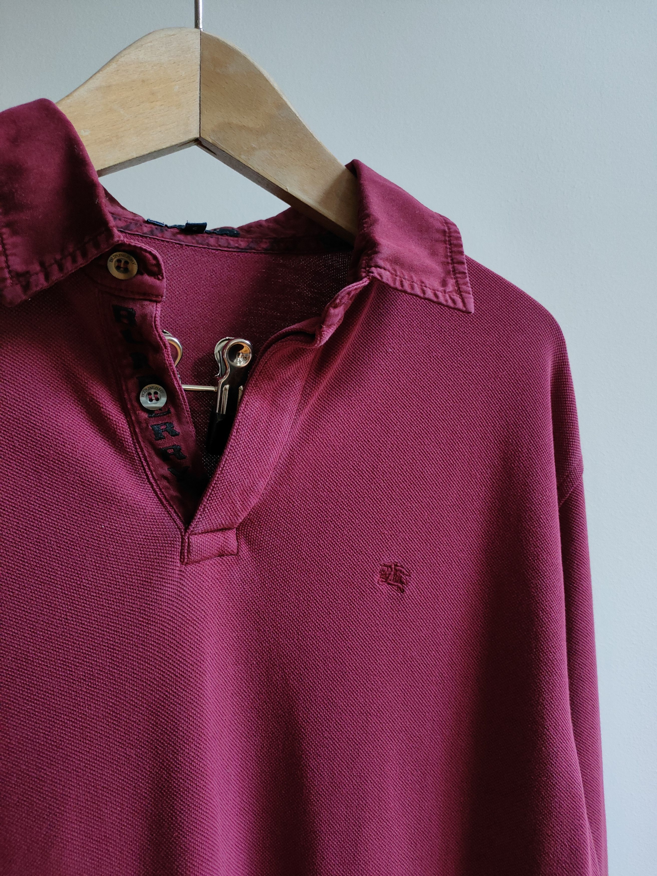 Burberry 2000s Burberry longsleeve polo Size US L / EU 52-54 / 3 - 3 Thumbnail