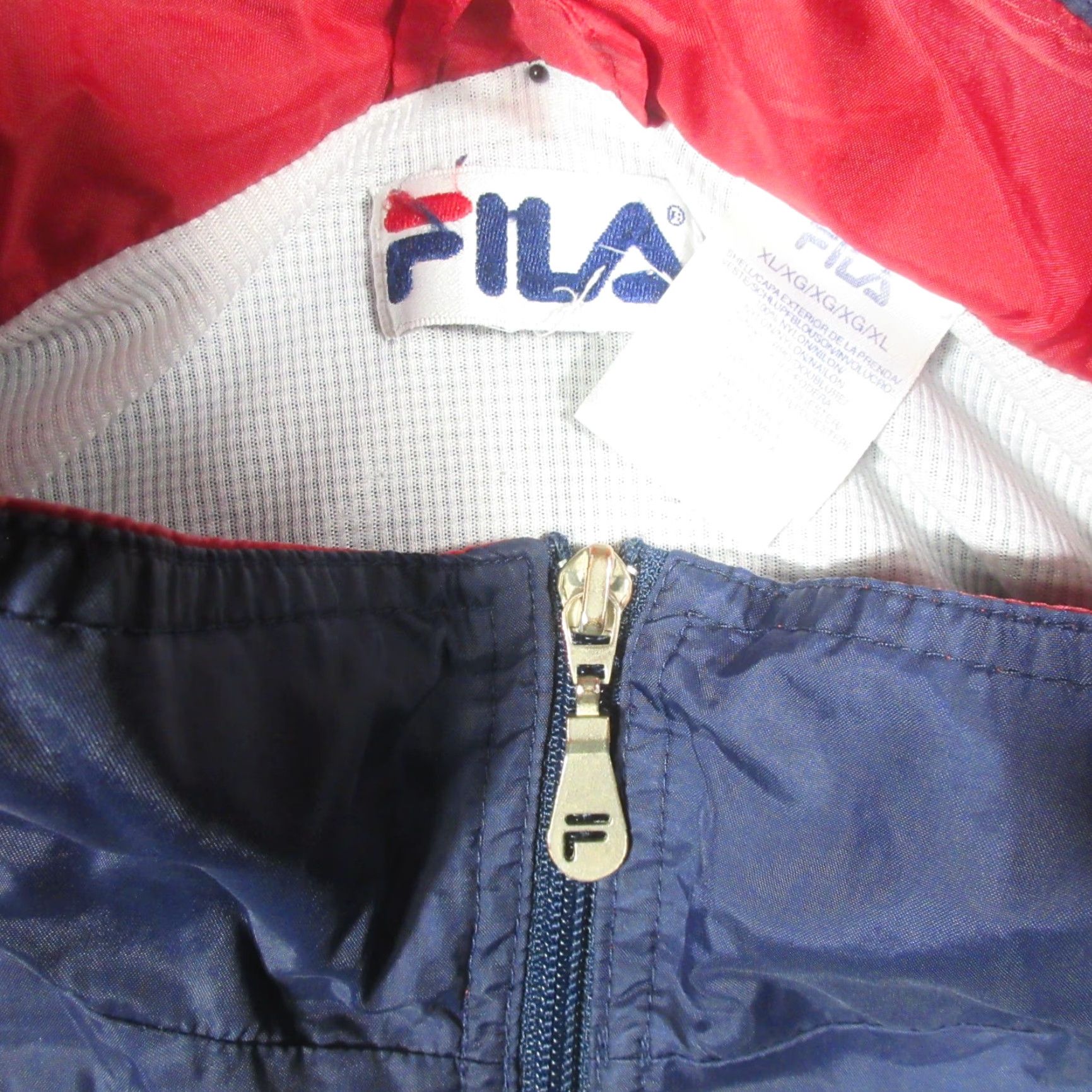 Fila VINTAGE FILA Windbreaker Jacket Mens XL Red White Blue Lined Streetwear Size US XL / EU 56 / 4 - 3 Thumbnail
