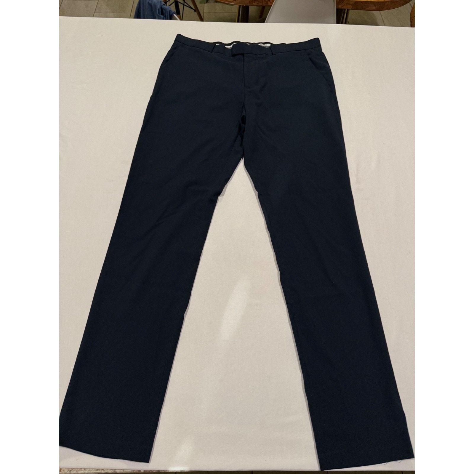 Perry Ellis Perry Ellis Men's Navy Very Slim Fit Dress Pants 34x34 Size US 34 / EU 50 - 1 Thumbnail