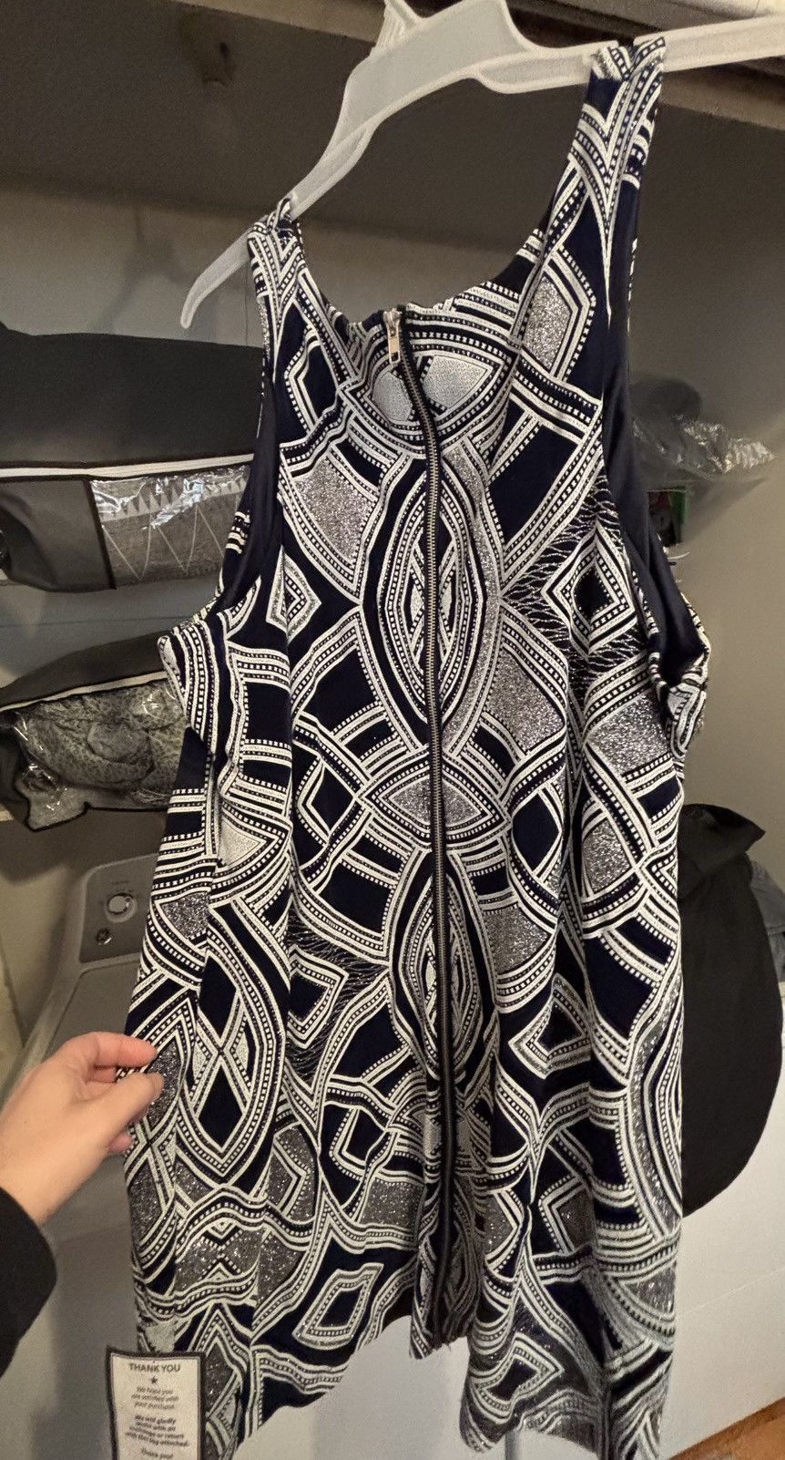 Macys NWT Navy and silver party dress size 21 Size 3XL / US 20-22 - 5 Thumbnail