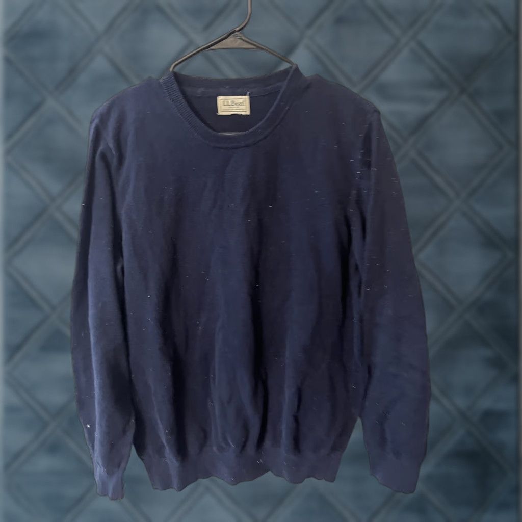 Vintage LL Bean Sweater Mens Large Navy Blue Knit Crewneck Pullover Outdoors Adult(vector) Size US L / EU 52-54 / 3 - 1 Thumbnail