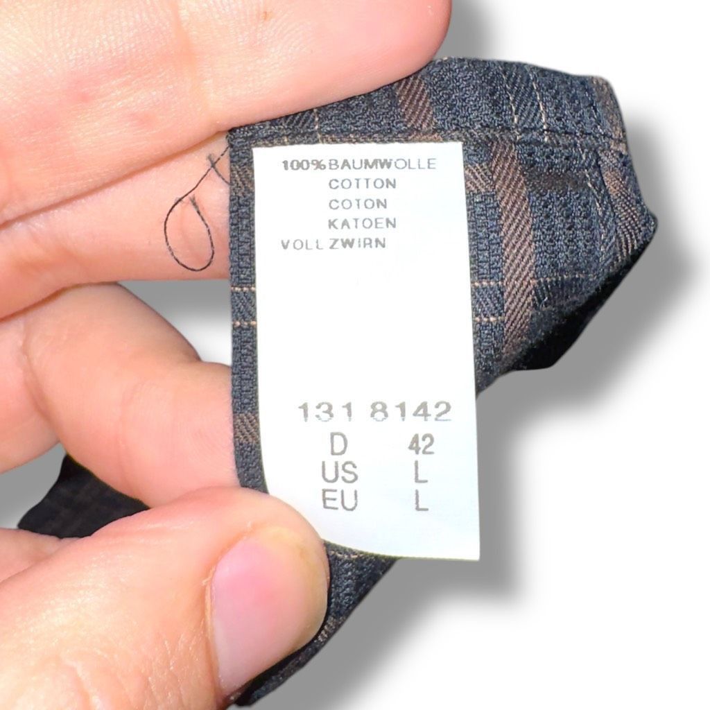 Haupt Haupt Ecologic Black Spread Collar 2 Ply Cotton Dress Shirt Sz L 16.5 Size US L / EU 52-54 / 3 - 4 Thumbnail