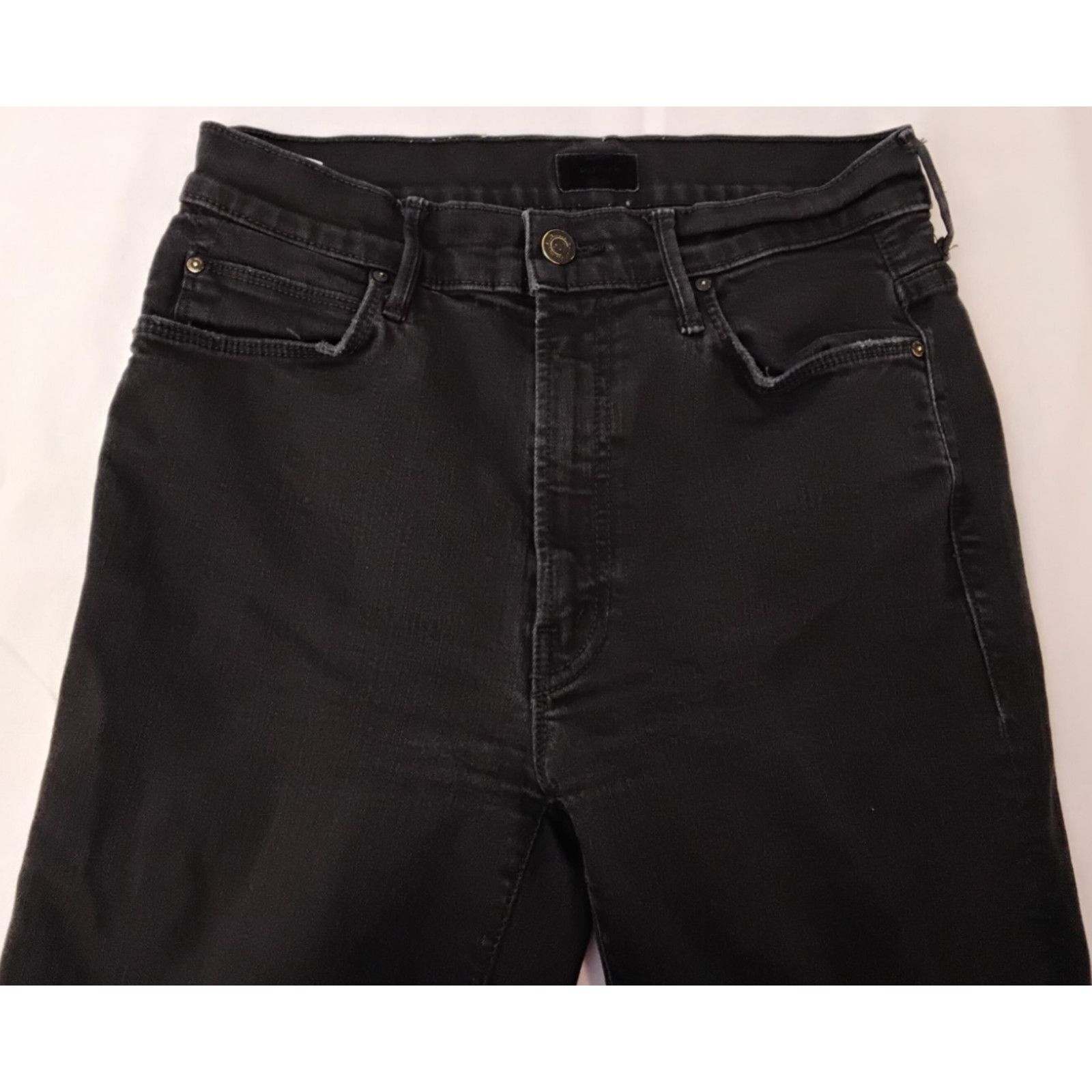MOTHER Mother The Stunner Ankle Step Fray Jeans Women's 28 Black Size 28" / US 6 / IT 42 - 4 Thumbnail