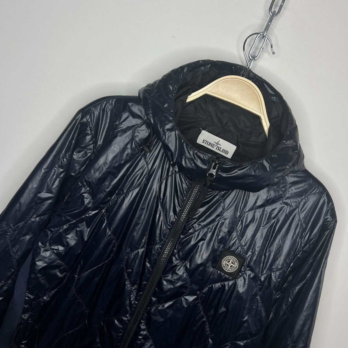 Stone Island Stone Island Pertex Primaloft Padded Nylon Jacket Navy Shiny Size US L / EU 52-54 / 3 - 4 Thumbnail